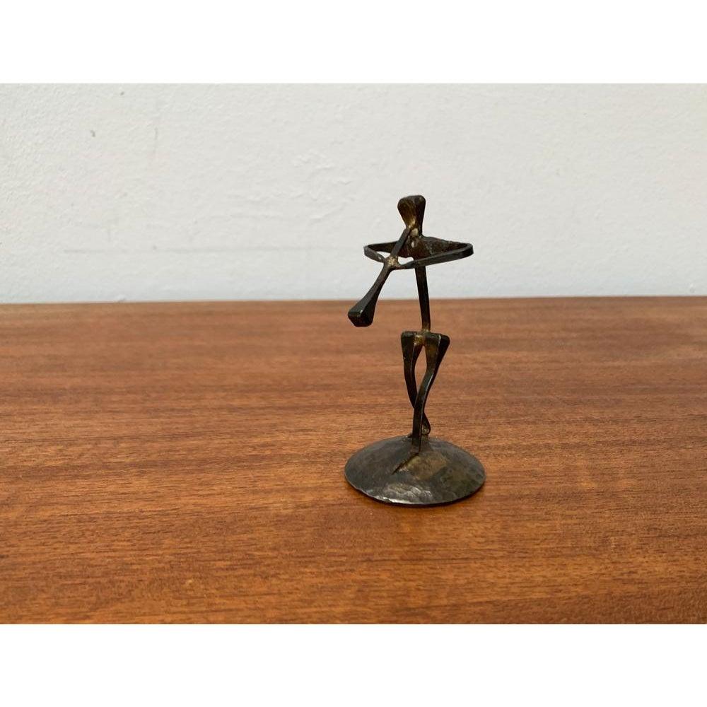 XX secolo Figurina di pifferaio in ferro battuto del 1960, ferro di cavallo, 1960 in vendita