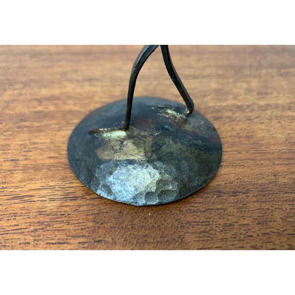 Metallo Figurina di pifferaio in ferro battuto del 1960, ferro di cavallo, 1960 in vendita