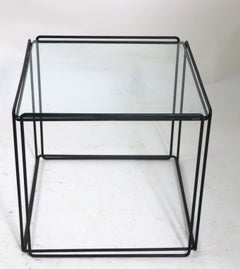 Mid Century Wrought Iron Isosceles  Cube Table by Max Suaze for Attro France