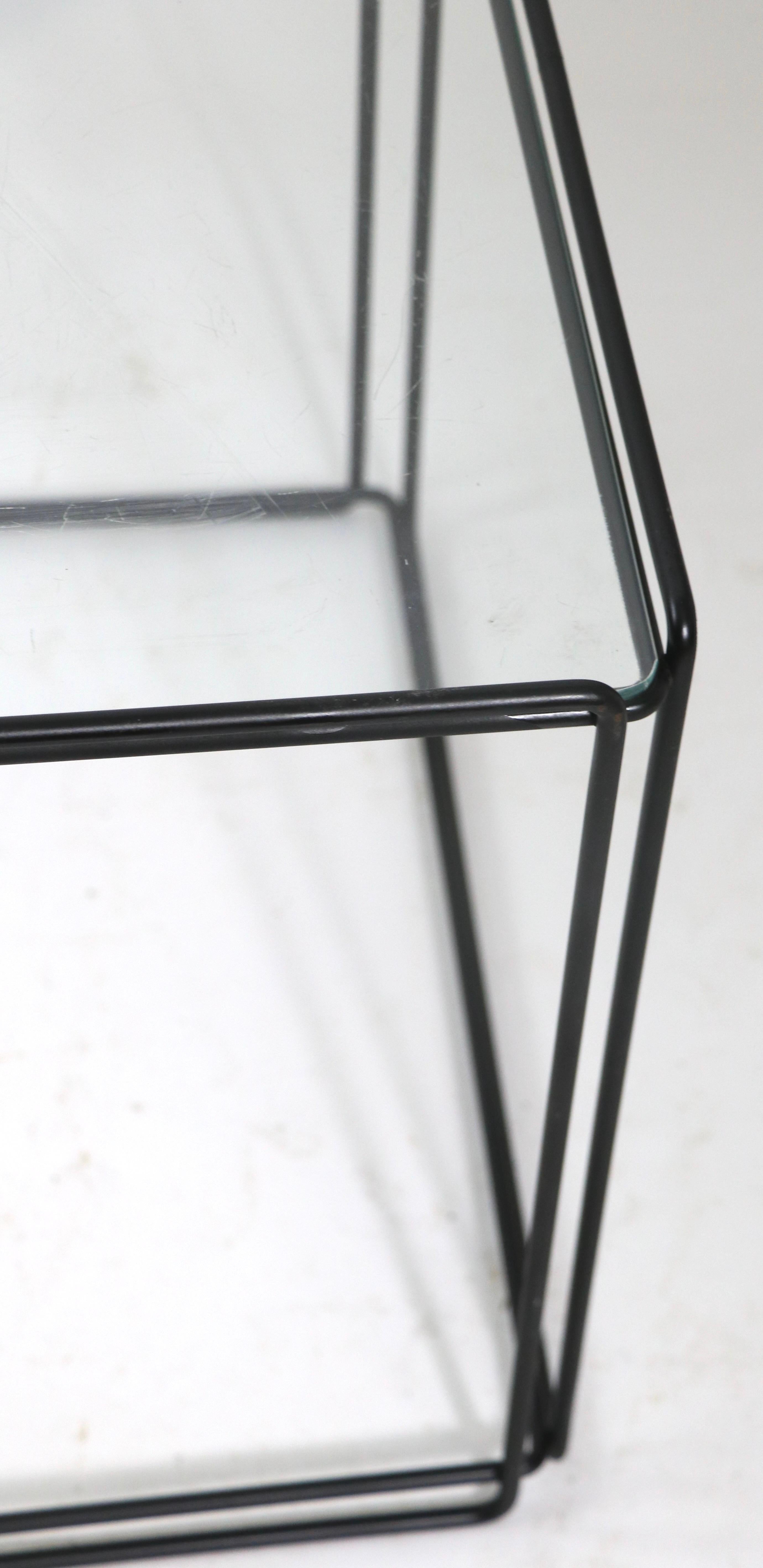 Mid Century Wrought Iron Isosceles  Cube Table by Max Suaze for Attro France In Good Condition For Sale In New York, NY