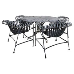 Mid Century Schmiedeeisen Metallband Terrassenset  z. Hd. von Woodard  ca. 1950/60er Jahre