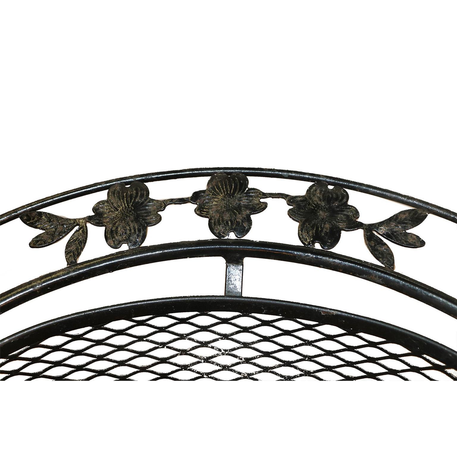 Mid-Century Modern Midcentury Wrought Iron Patio Set in the Style of Russell Woodard