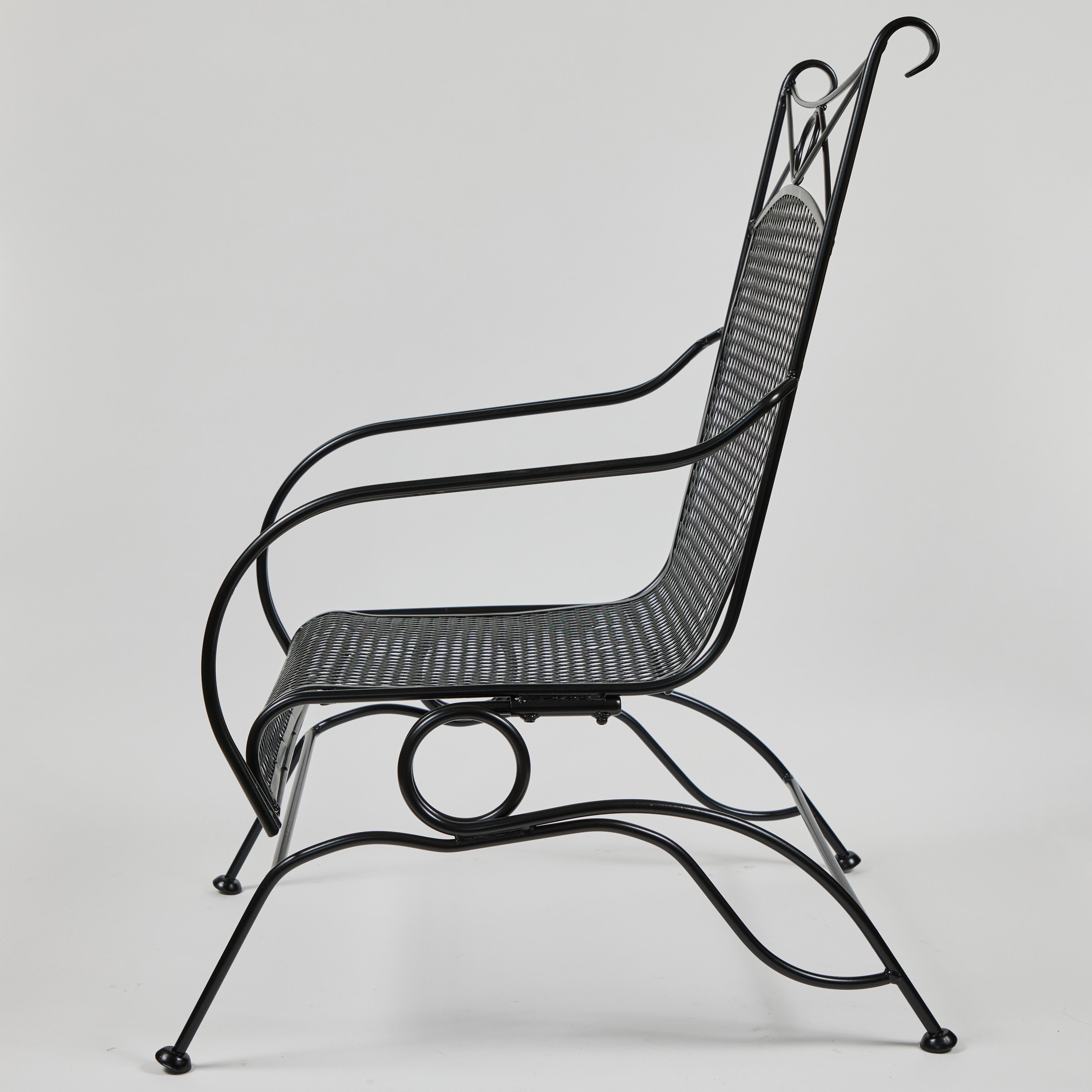 Mid Century Wrought Iron 'Spring' Chair 1