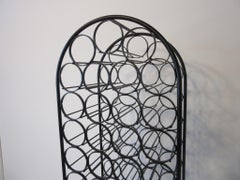 Midcentury Wrought Iron Wine Rack by Arthur Umanoff