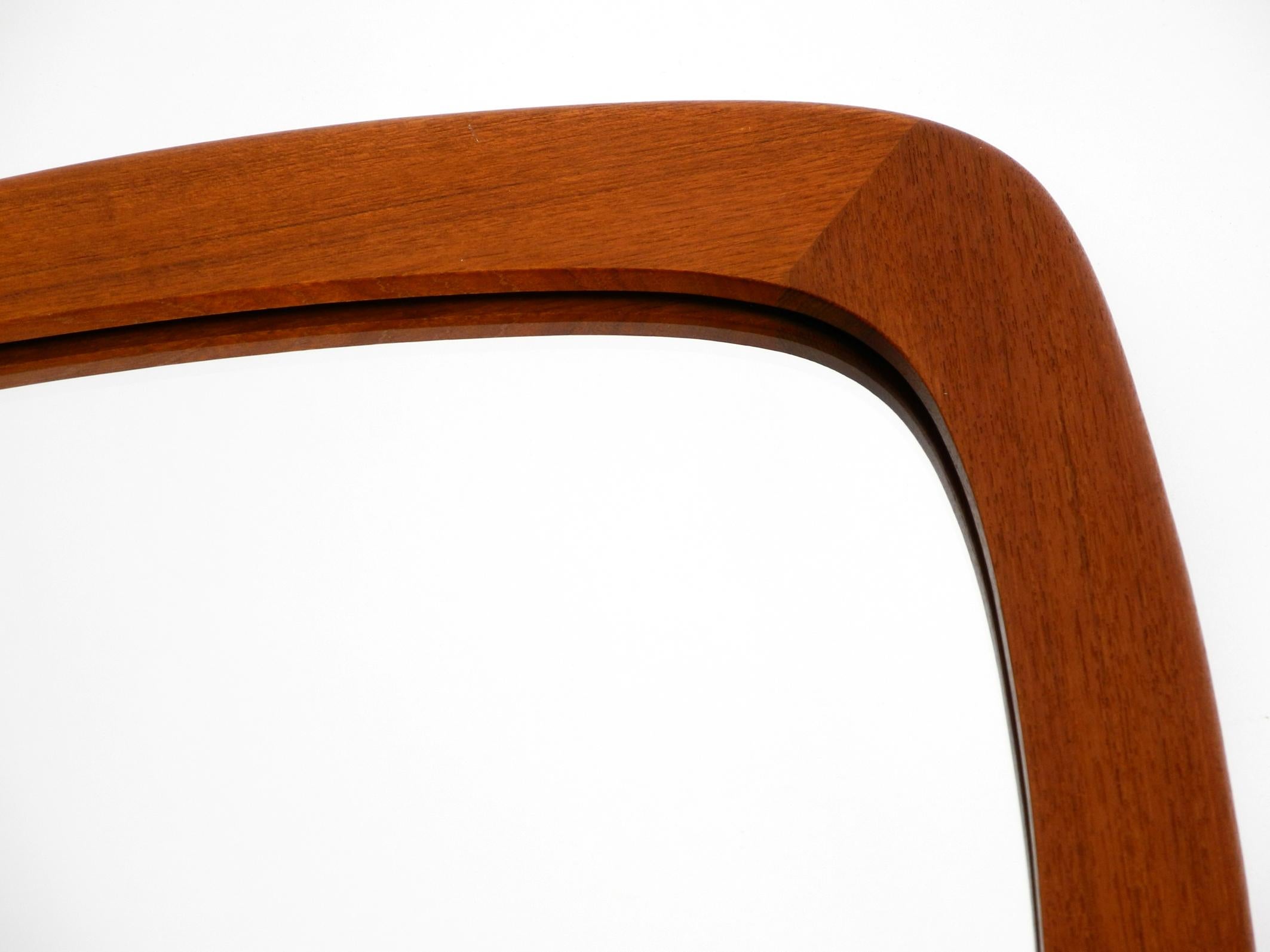 Mid-20th Century Mid-Century XL Teak Wall Mirror by Münchner Zier-Form in Almost New Condition