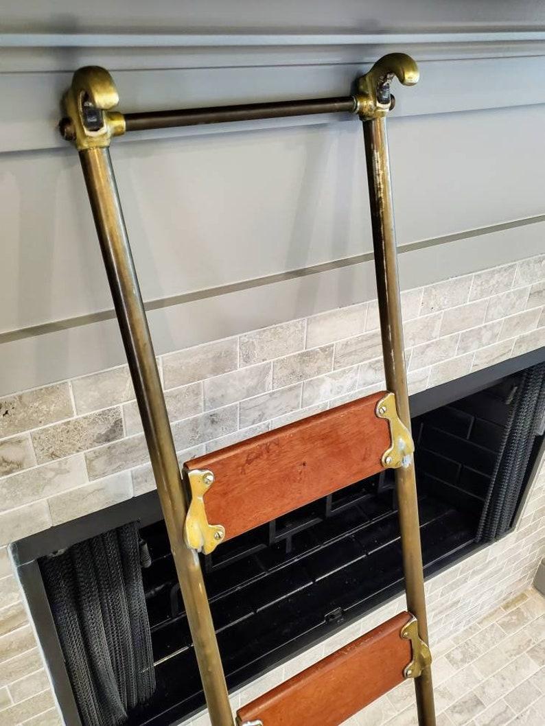 Mid-Century Yacht Folding Nautical Boarding Ladder 5