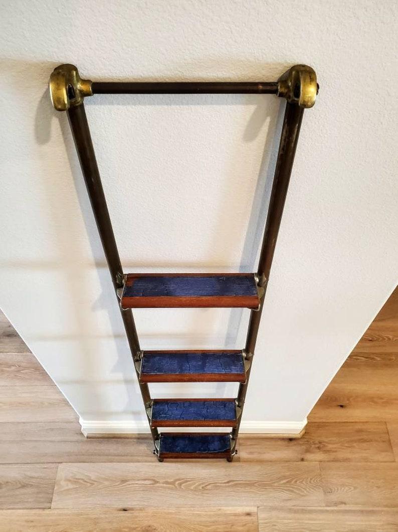 20th Century Mid-Century Yacht Folding Nautical Boarding Ladder