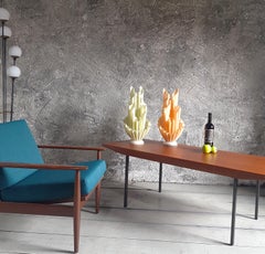 Gelbe Corolle-Lampe aus der Mitte des Jahrhunderts von Georgia Jacob, Frankreich 1970er Jahre