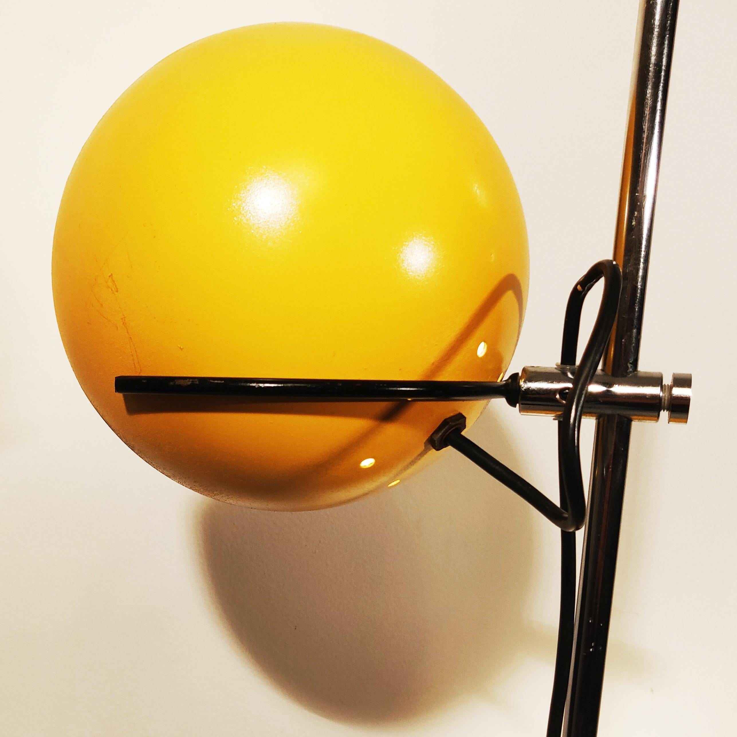 Mid Century Yellow Eyeball Floor Lamp, 1960s 5