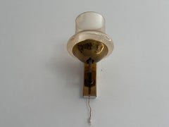 Mid-century Yellow Glass and Brass Single Wall Lamp, 1960s, Germany