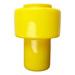 Mid-Century Yellow Glass Model 120 Table Lamp by Uno & Östen Kristiansson, 1950s