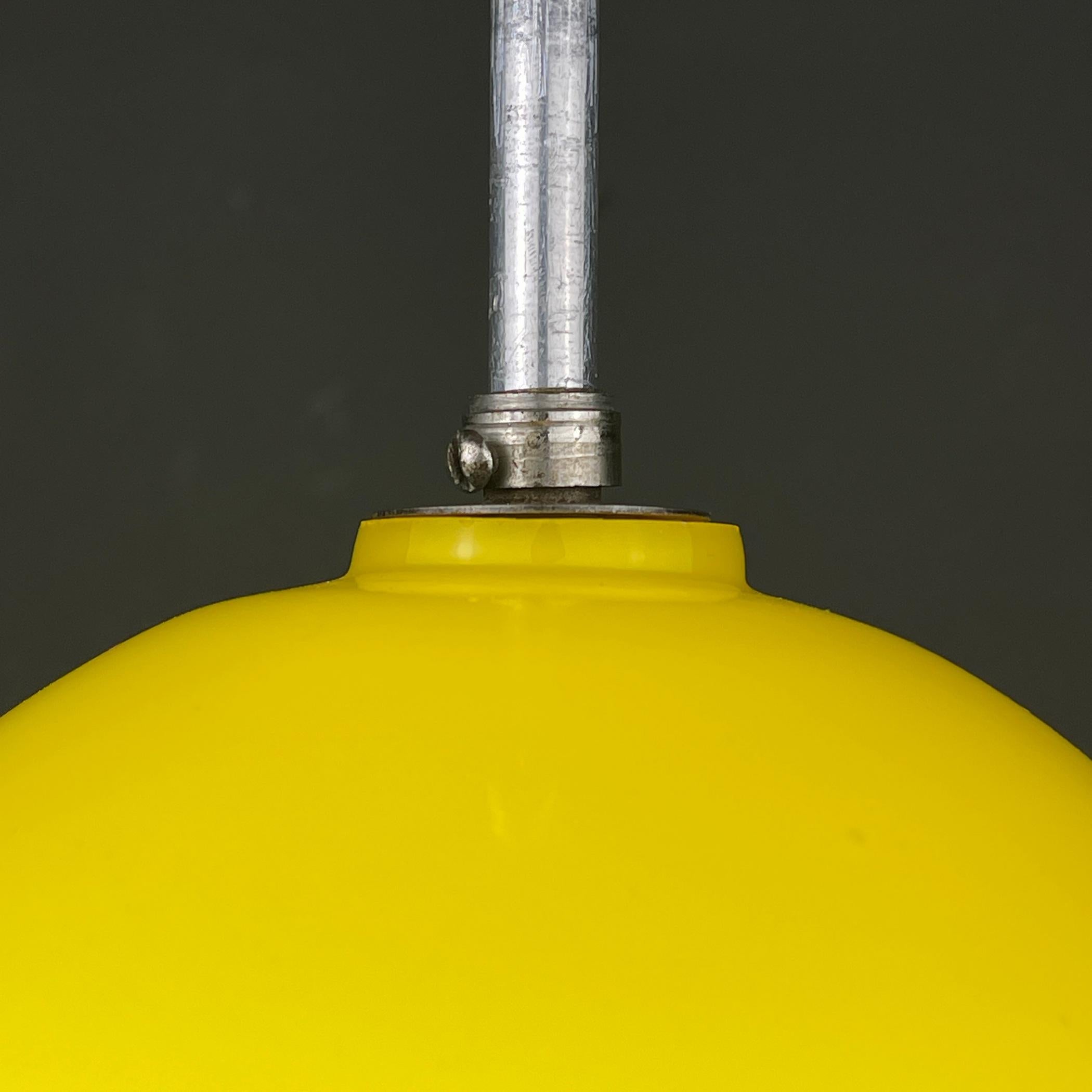 Midcentury Yellow Glass Pendant Lamp Yugoslavia, 1970s For Sale 1
