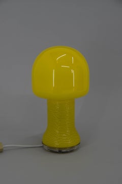 Mid-Century Yellow Glass Table Lamp, Germany, 1970s