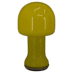 Lámpara de sobremesa de cristal amarillo de mediados de siglo, Alemania, 1970