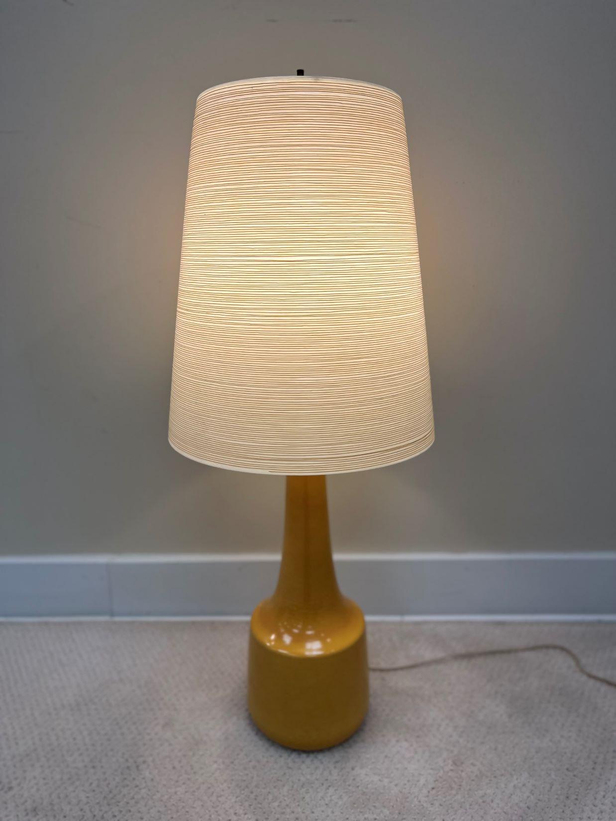 Midcentury Yellow Glazed Ceramic Lamp by Lotte and Gunnar Bostlund, circa 1963 7