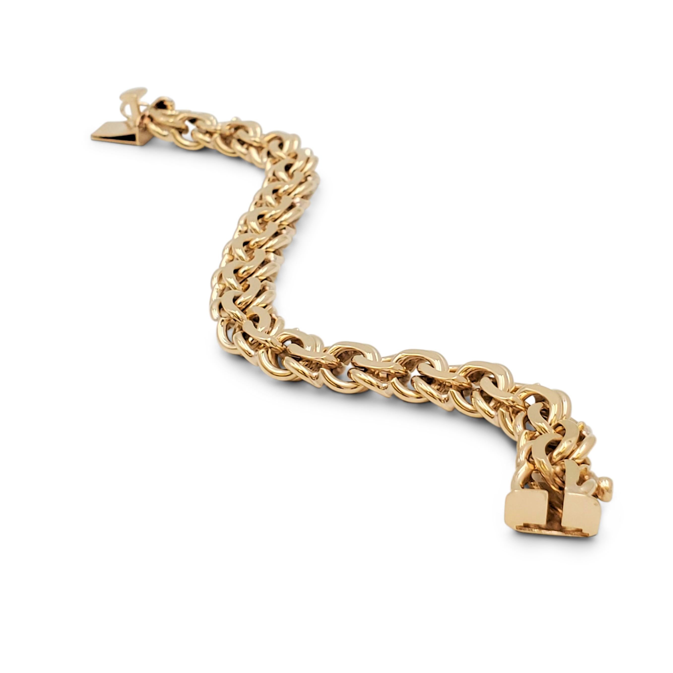 Gelbgold-Gliederarmband aus der Mitte des Jahrhunderts im Zustand „Hervorragend“ in New York, NY