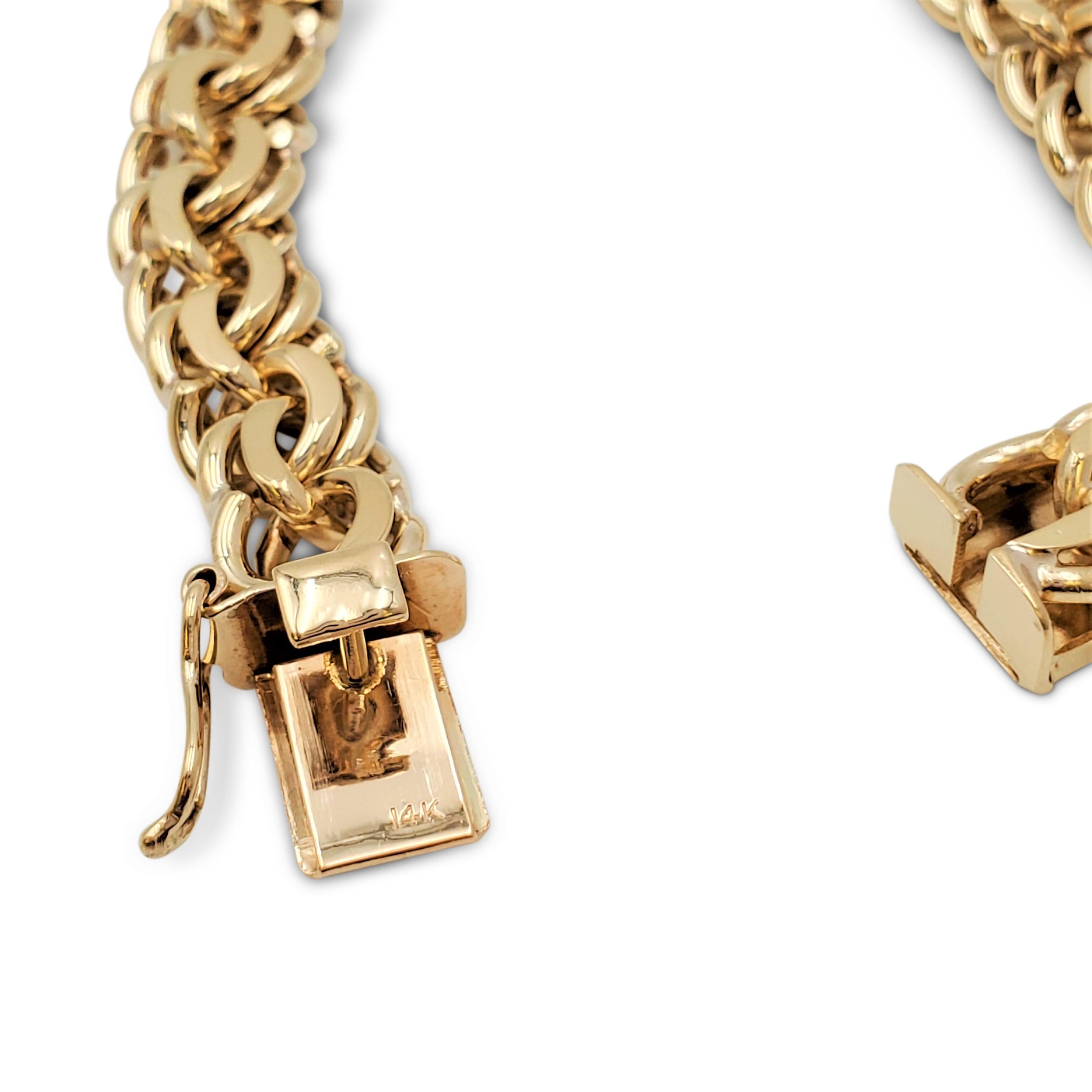 Gelbgold-Gliederarmband aus der Mitte des Jahrhunderts 2