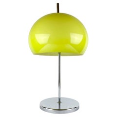 Mid century yellow / green mushroom lamp 