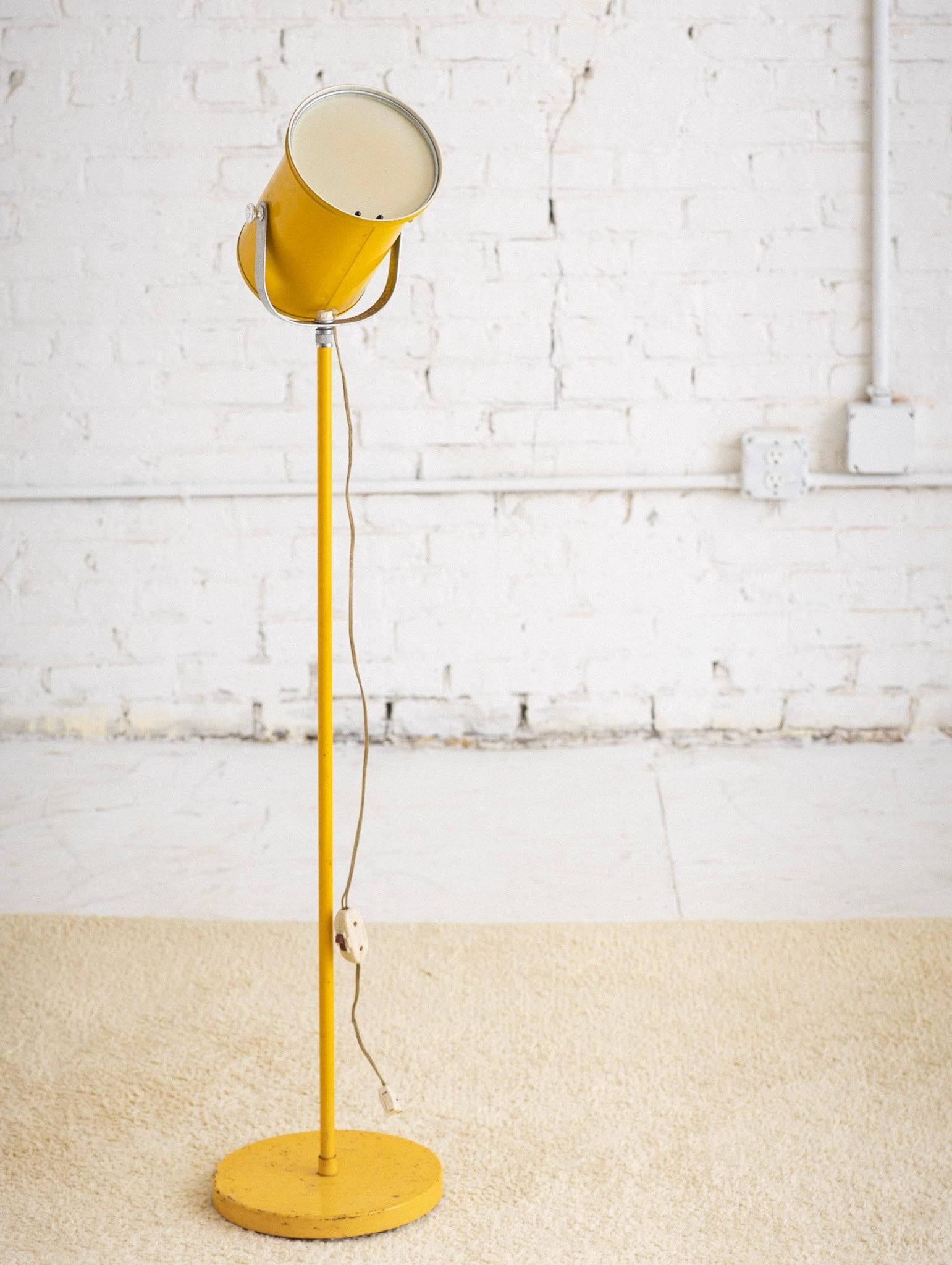 vintage yellow floor lamp