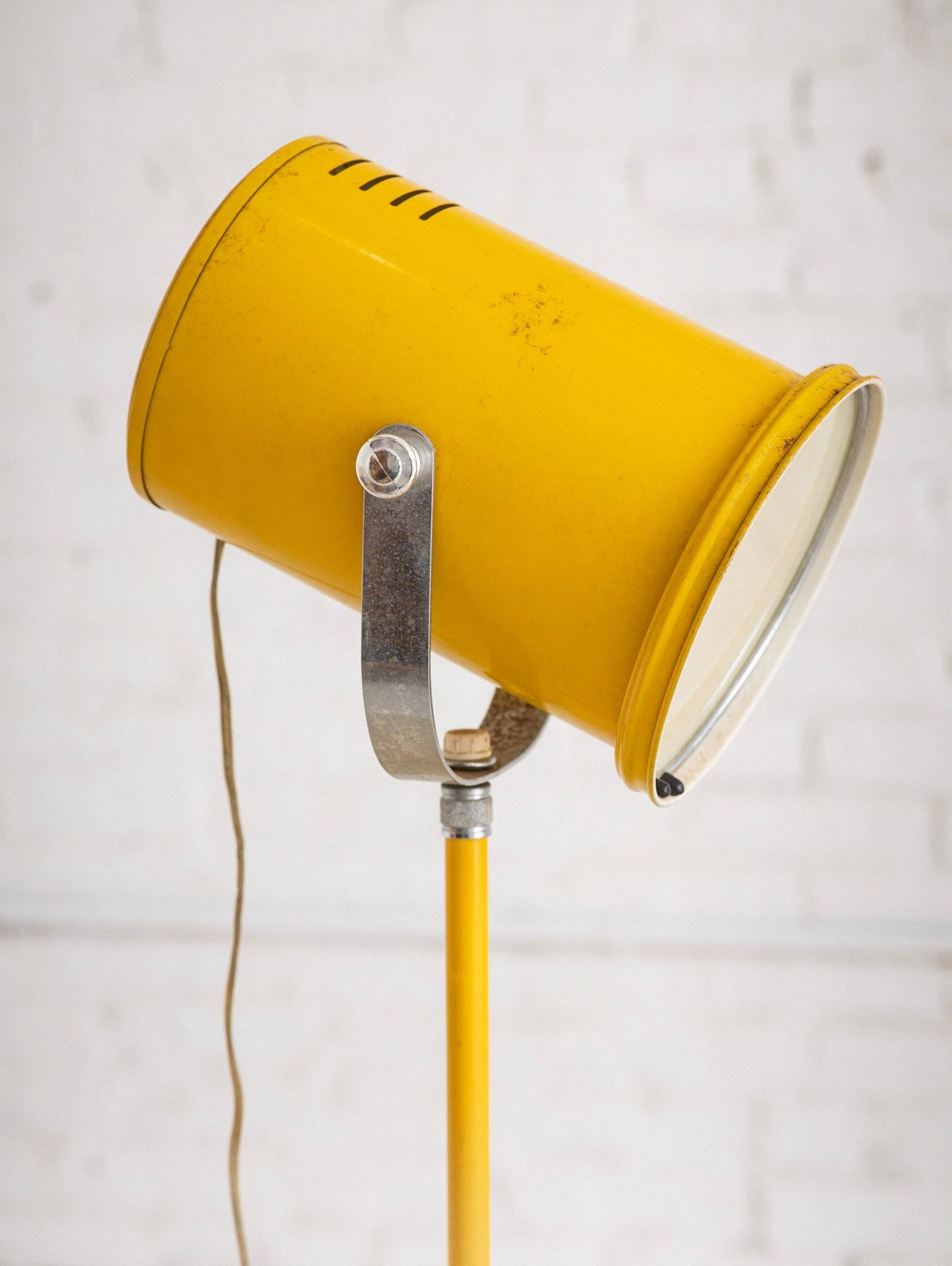 yellow mid century lamp