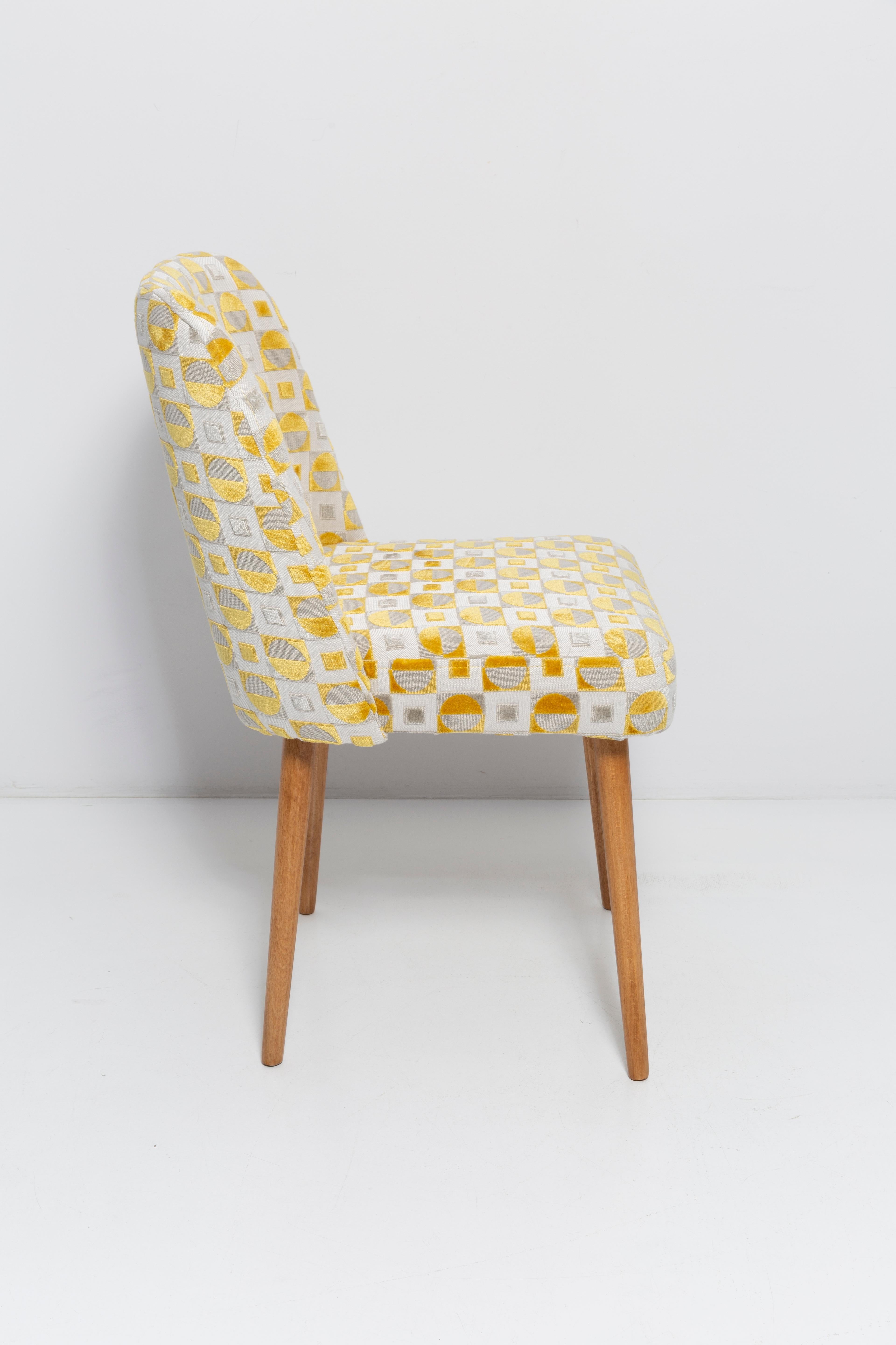 Hand-Crafted Mid-Century Yellow Mustard 'Shell' Chair, 1960s For Sale