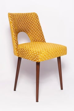 Mid-Century Yellow Mustard 'Shell' Chair, Europe, 1960s