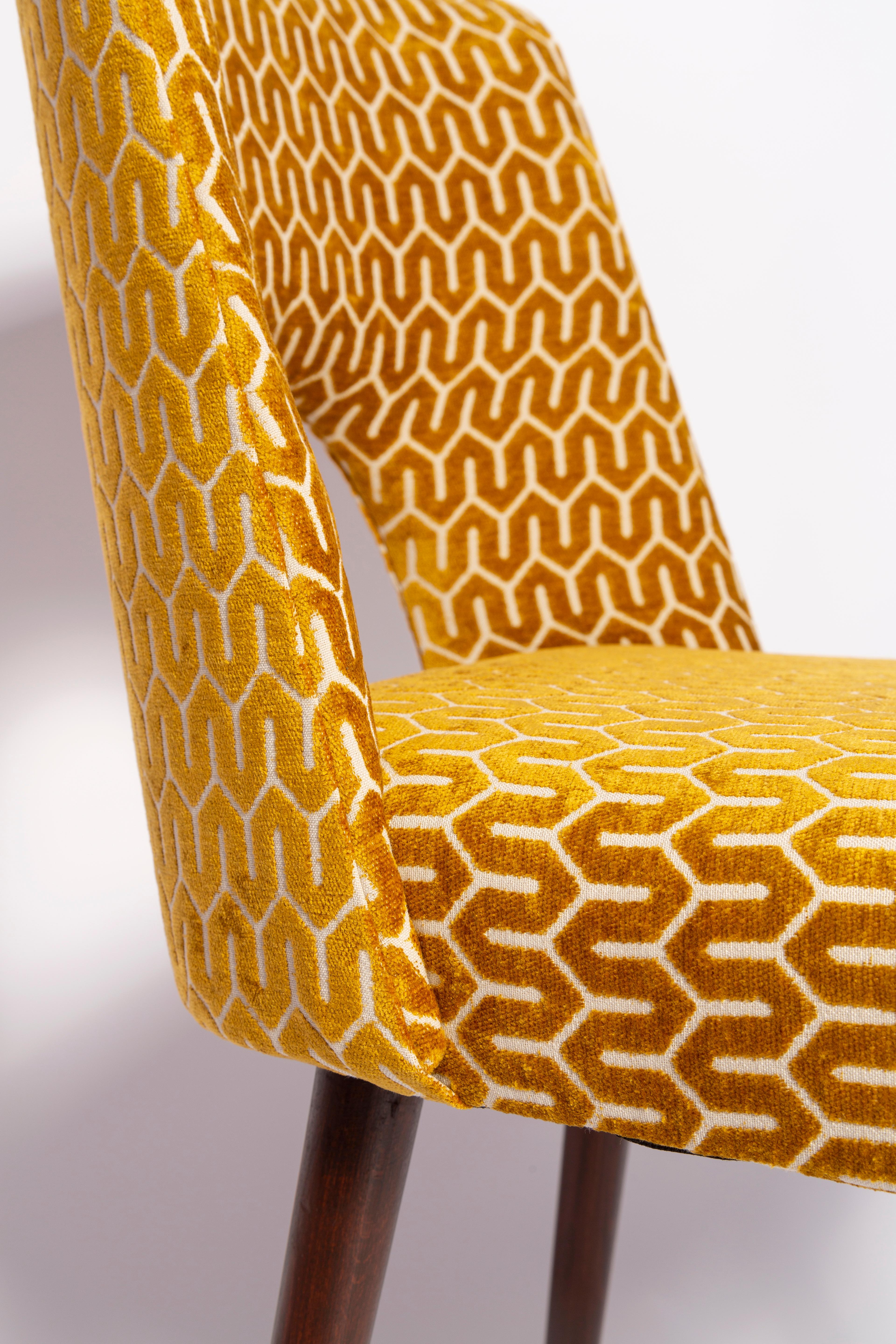 yellow shell chair