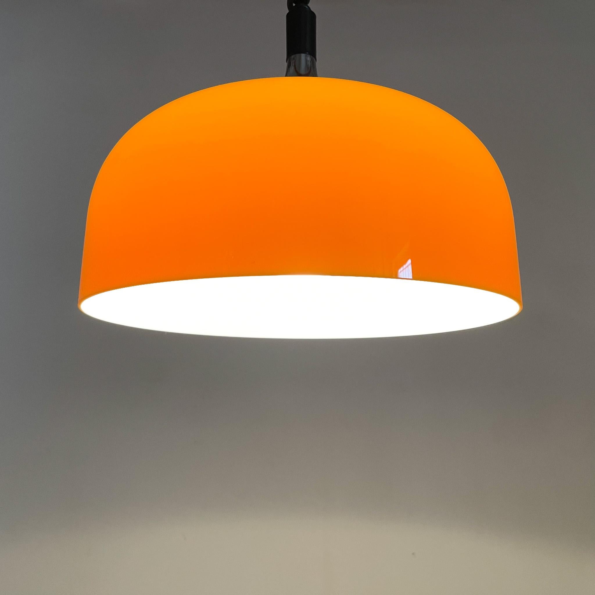 Midcentury Yellow Pendant by Harvey Guzzini for Meblo, Italy For Sale 1