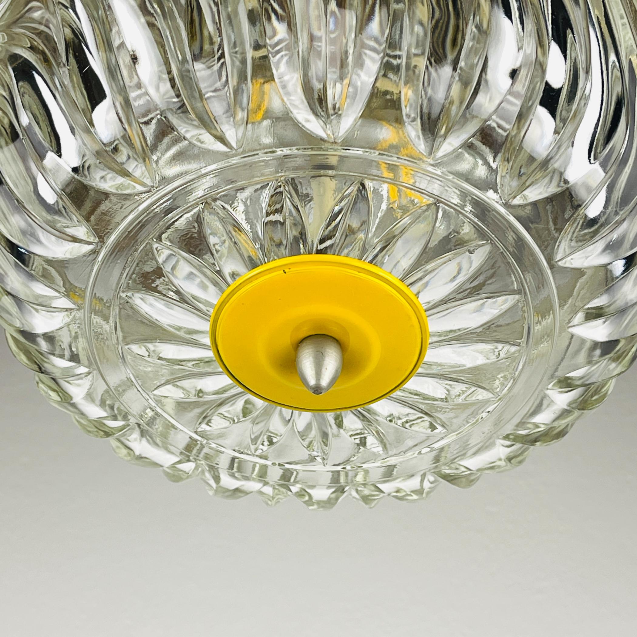 Mid-century yellow pendant lamp, Italy 1960s For Sale 5