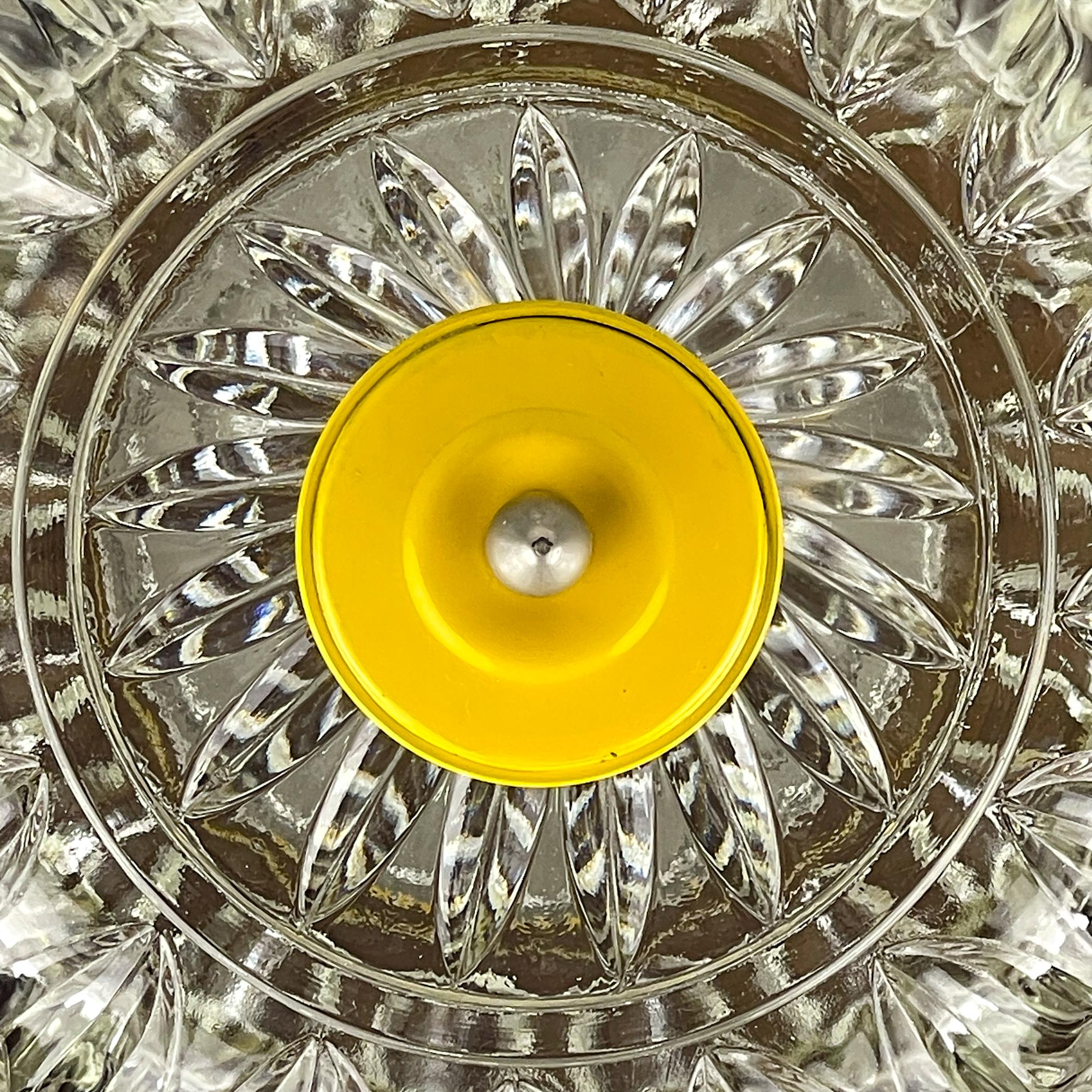 Mid-century yellow pendant lamp, Italy 1960s For Sale 6