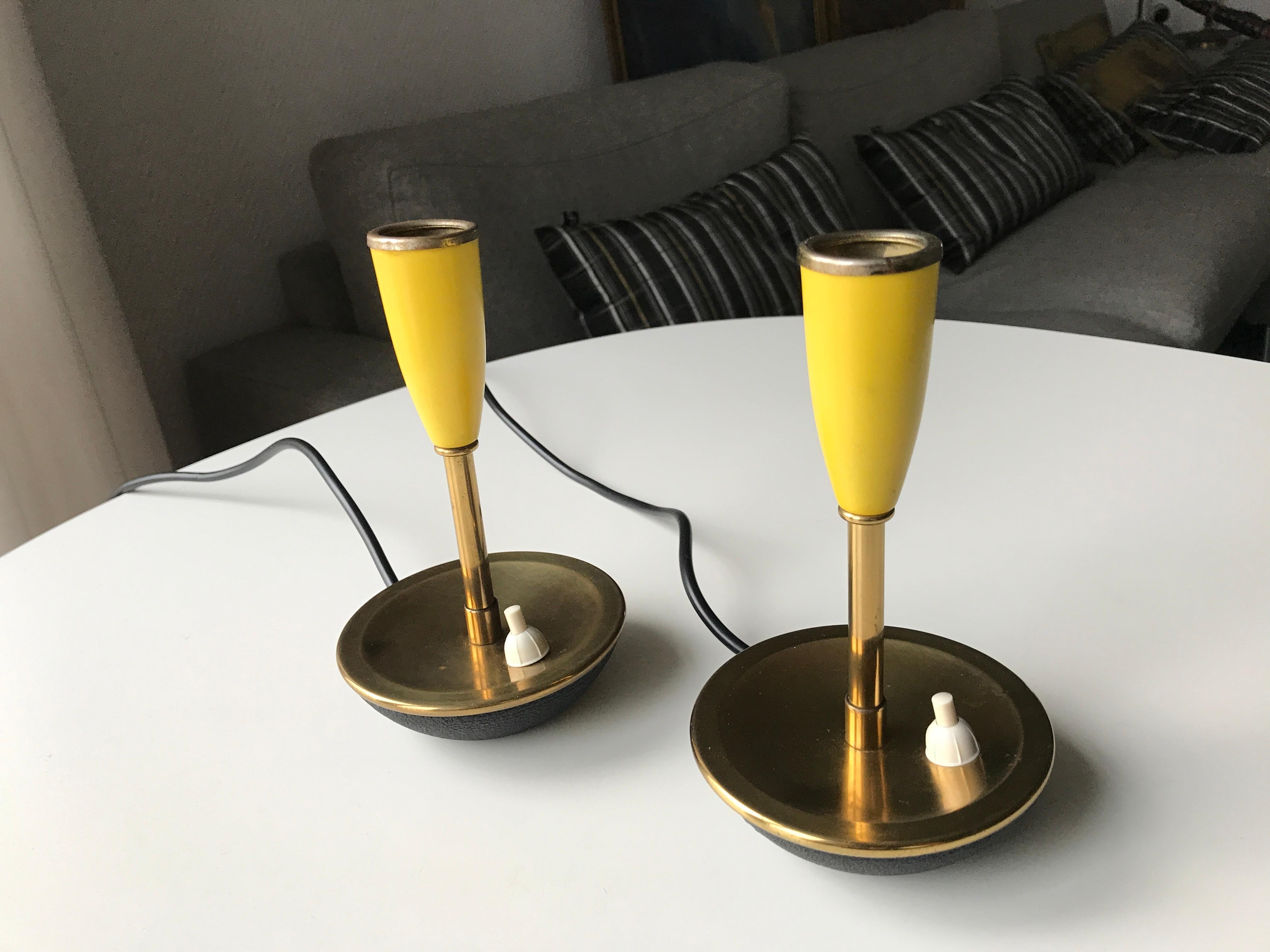 Danish Mid-Century Yellow Scandinavian Modern Desk Lamps For Sale