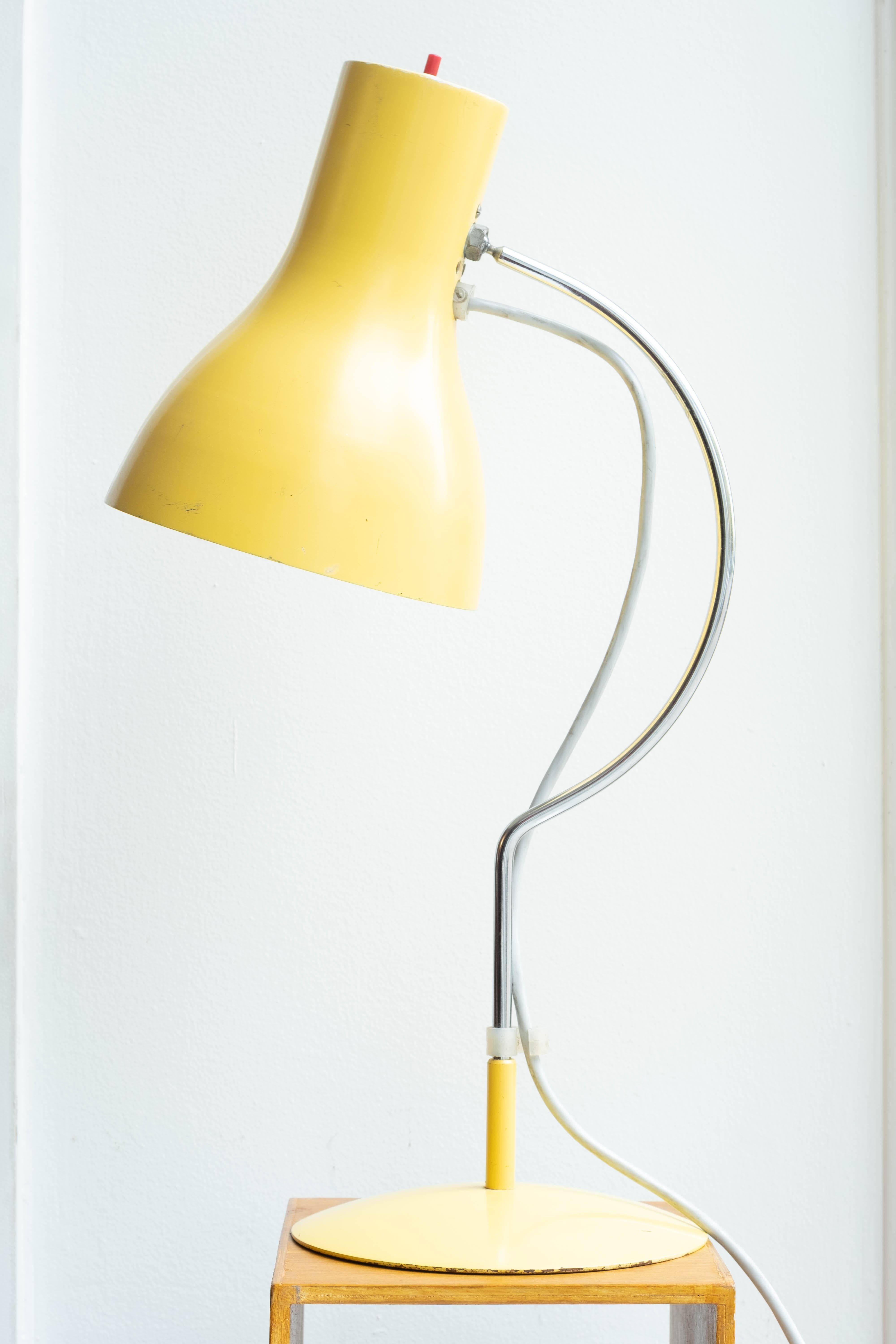 Mid-20th Century Midcentury Yellow Table Lamp from Chech Designer Josef Hurka, 1970s For Sale