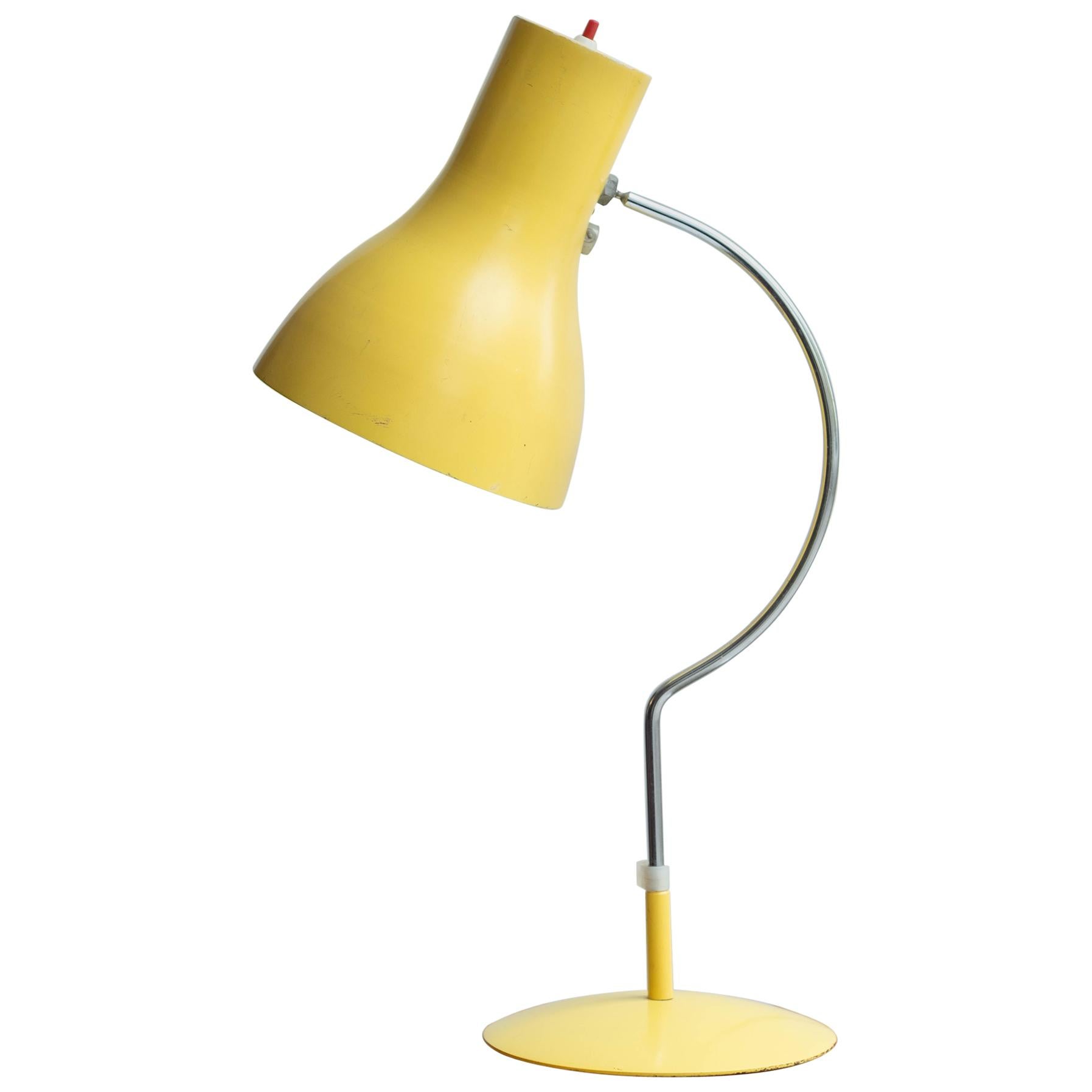 Midcentury Yellow Table Lamp from Chech Designer Josef Hurka, 1970s For Sale