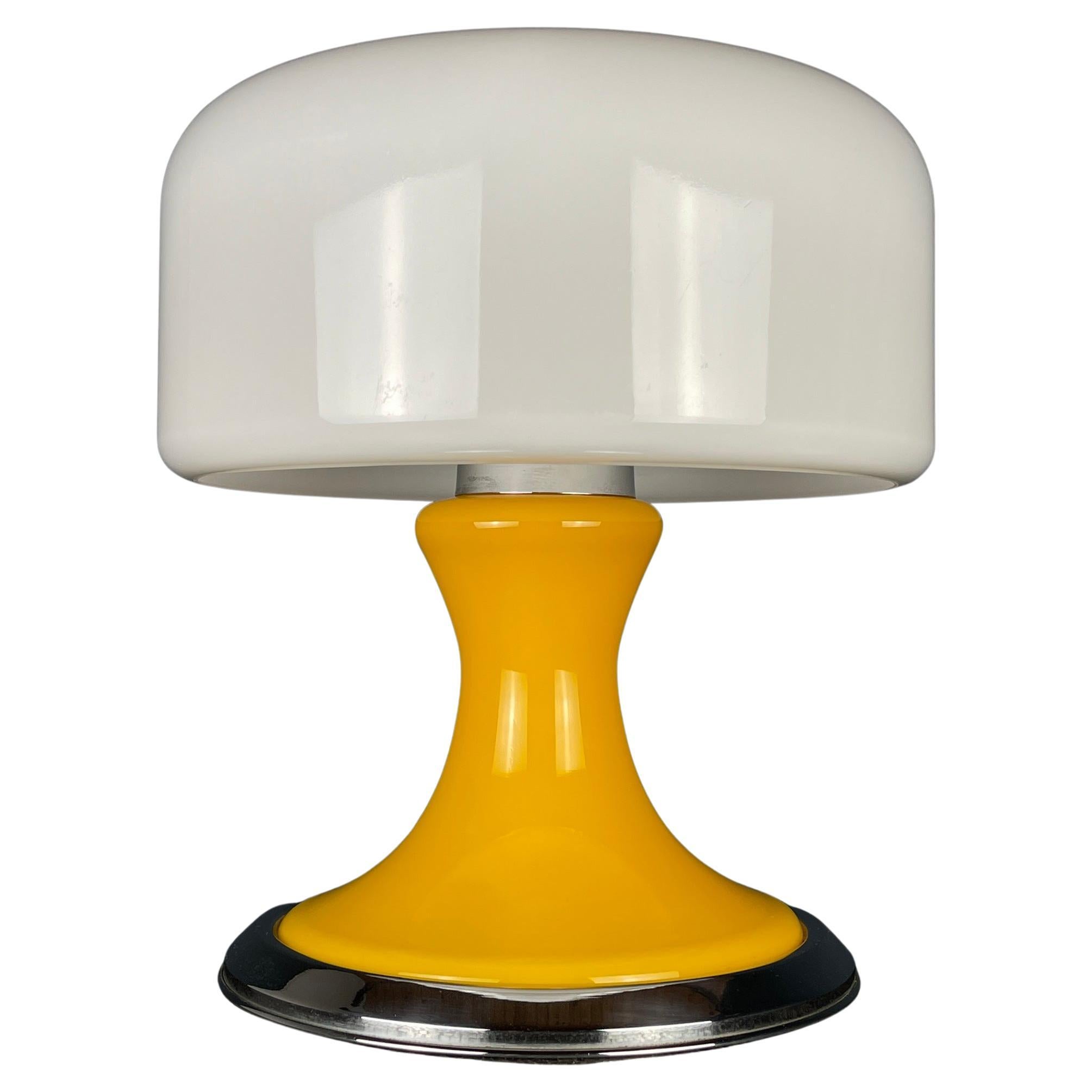 Mid-century yellow table lamp Italy 1970s