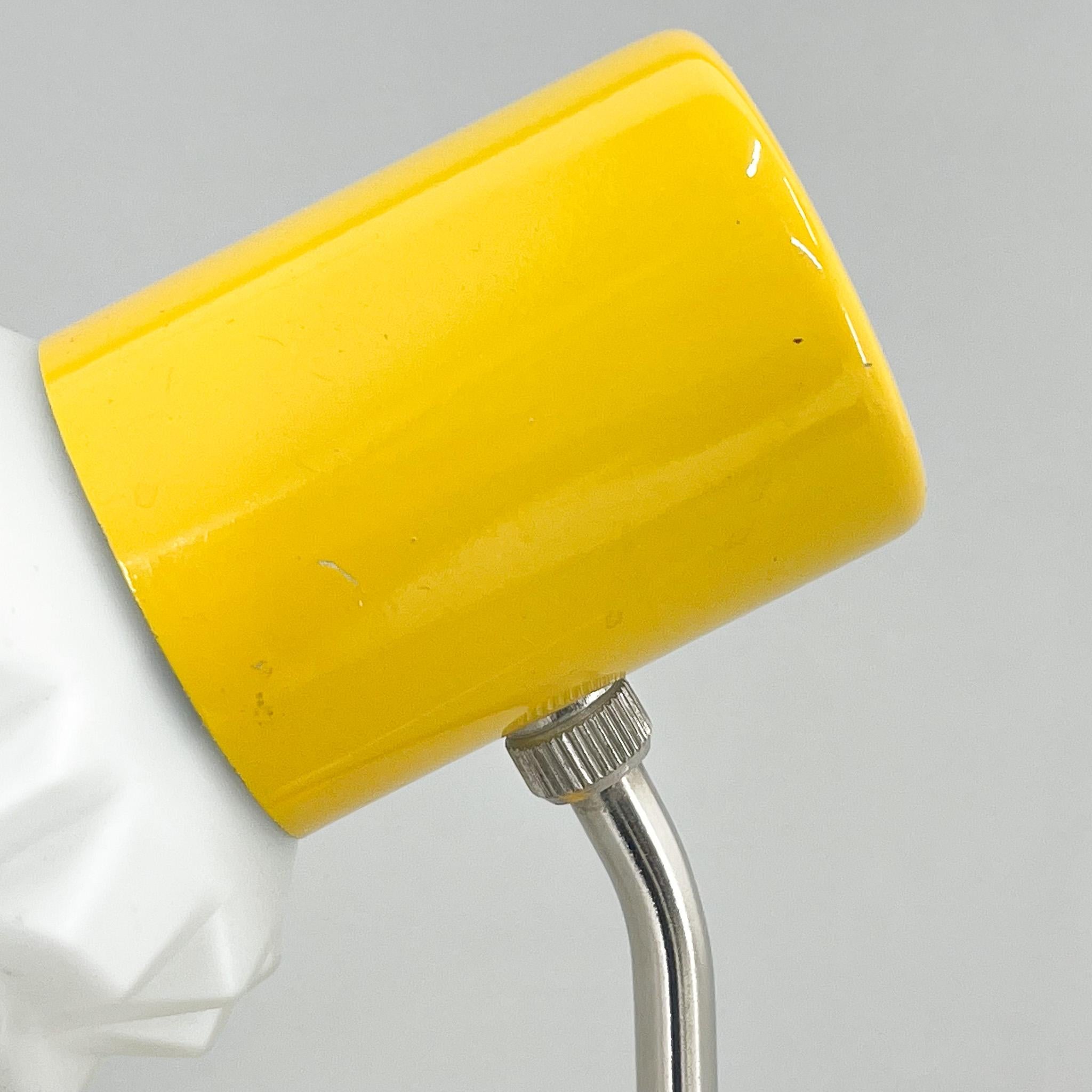 Mid-Century Yellow & White Table or Bedside Lamp, 1970s In Good Condition For Sale In Praha, CZ