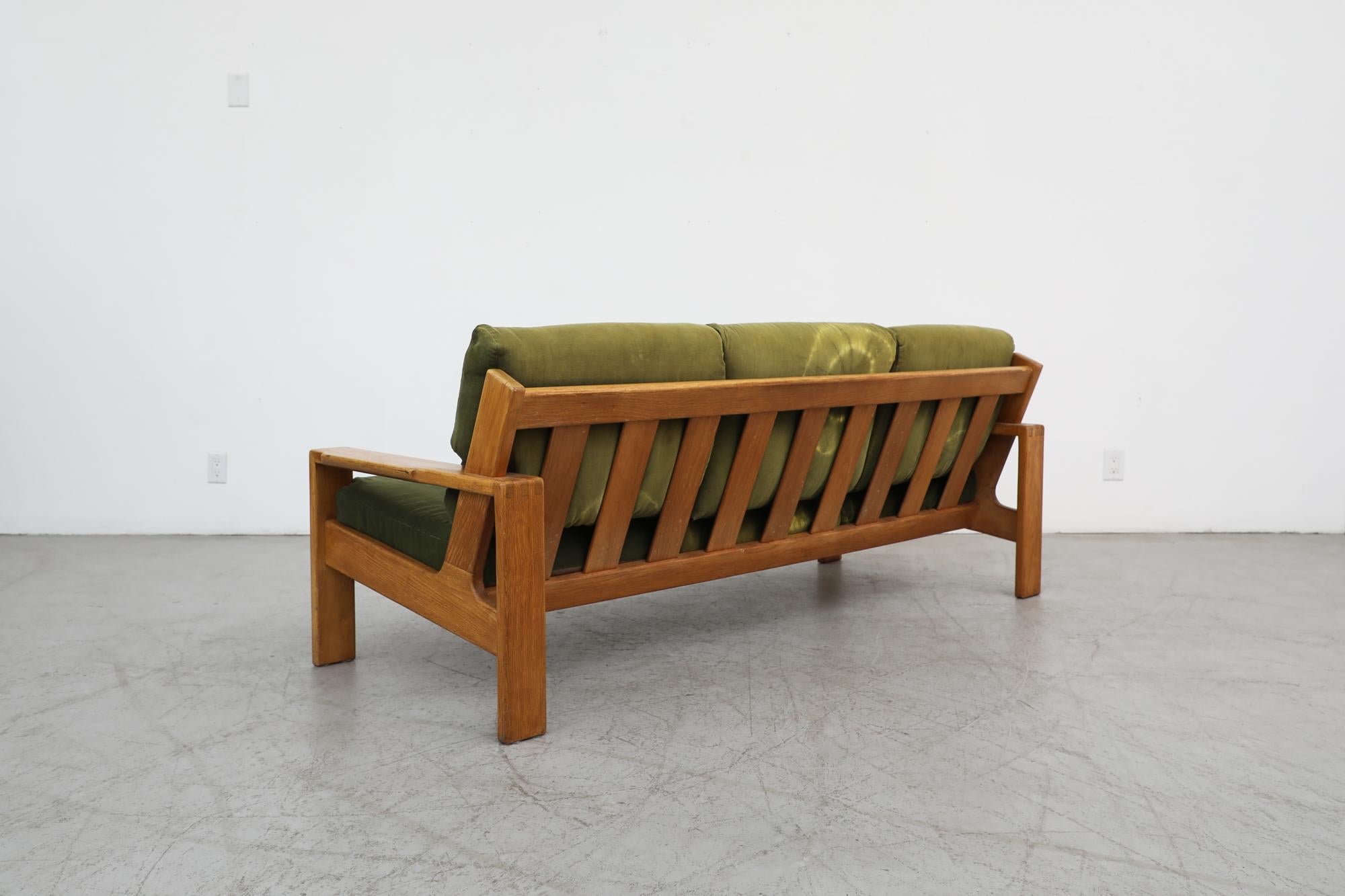 Mid Century, Yngve Ekström Style Swedish Oak Sofa In Good Condition In Los Angeles, CA