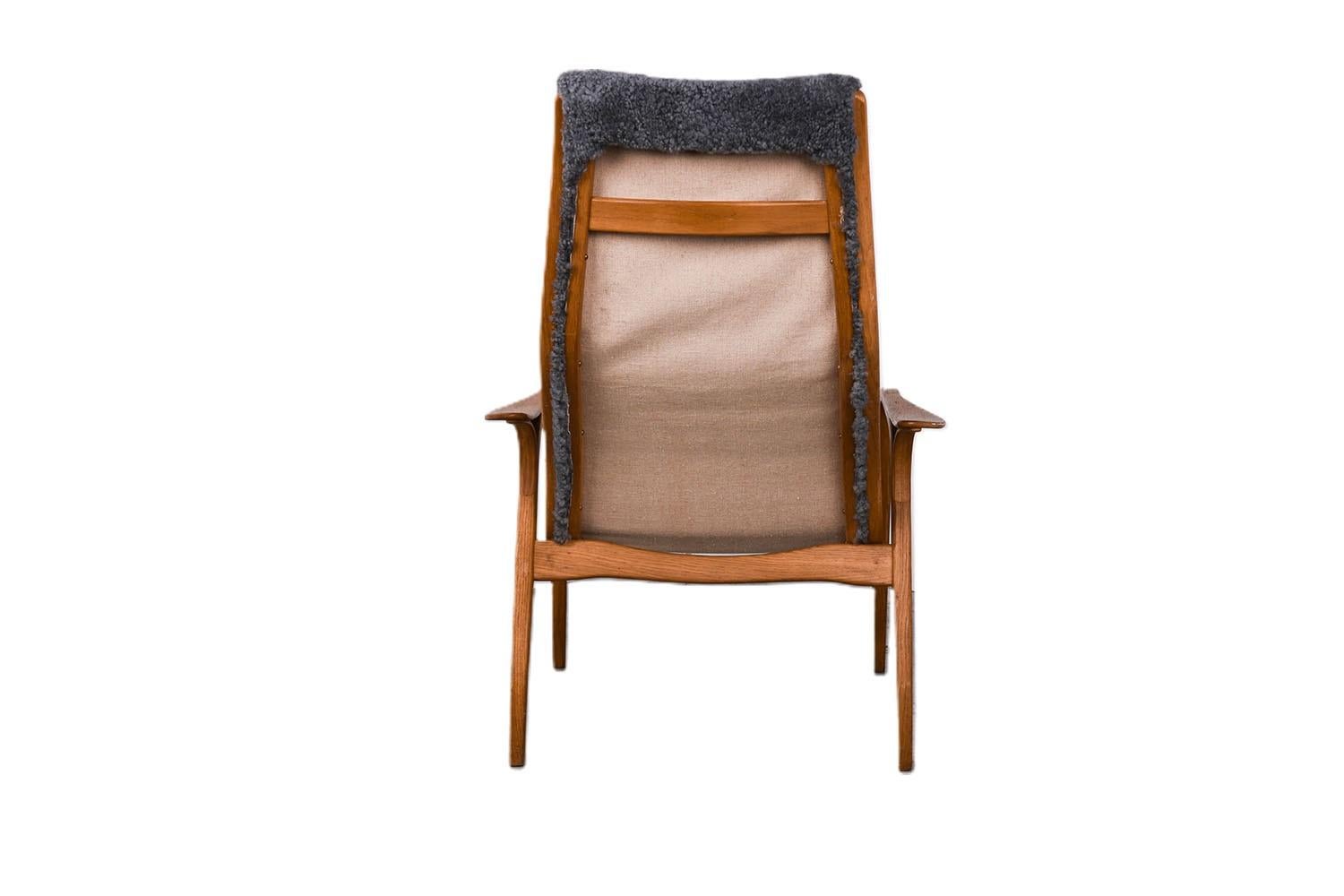Mid-20th Century Mid Century Yngve Ekström Swedese Lamino Easy Chair 1956