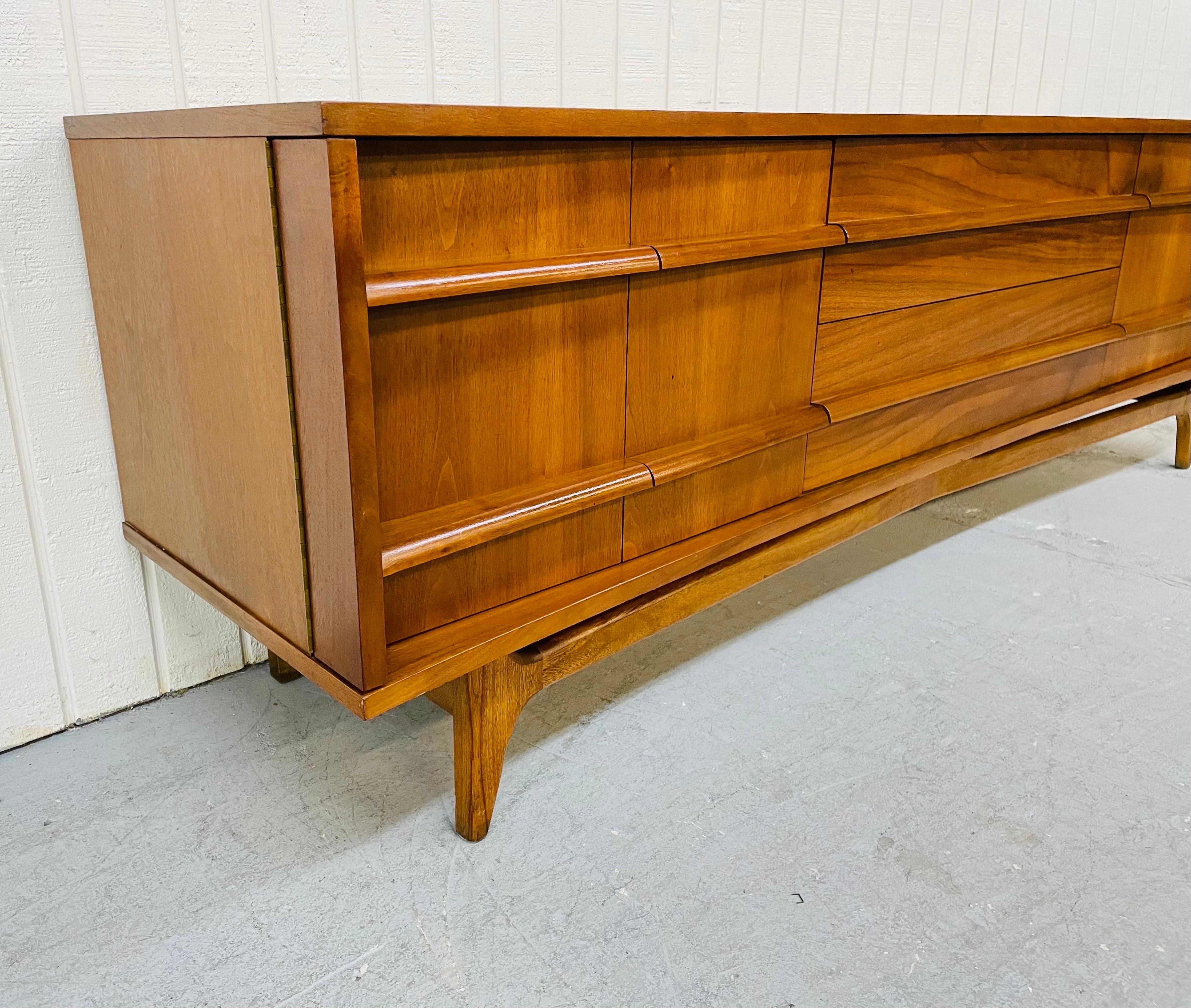 Mid-Century Modern Mid-Century Young Manufacturing Curved Walnut Sideboard
