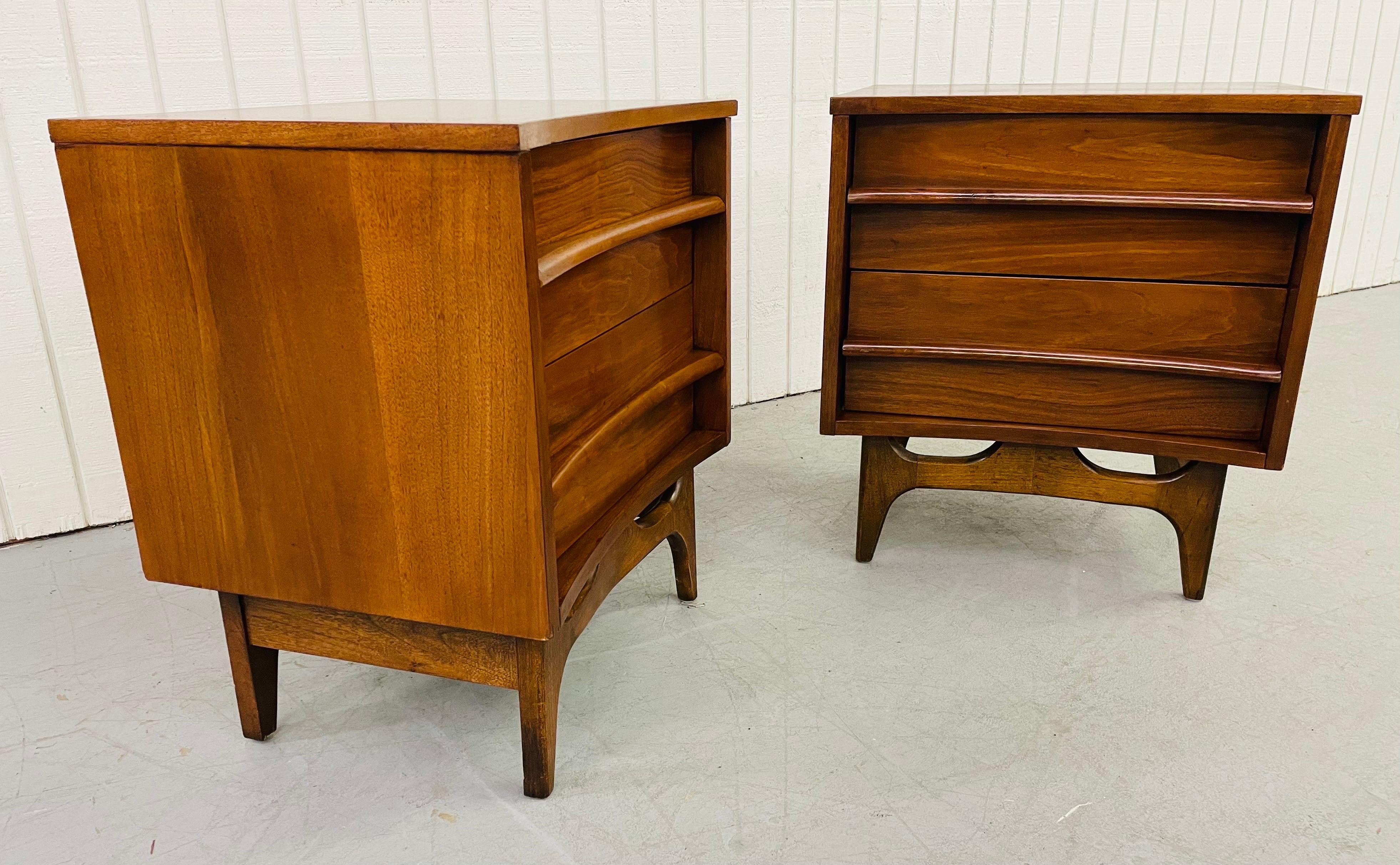 Mid-Century Modern Mid-Century Young Manufacturing Walnut Nightstands