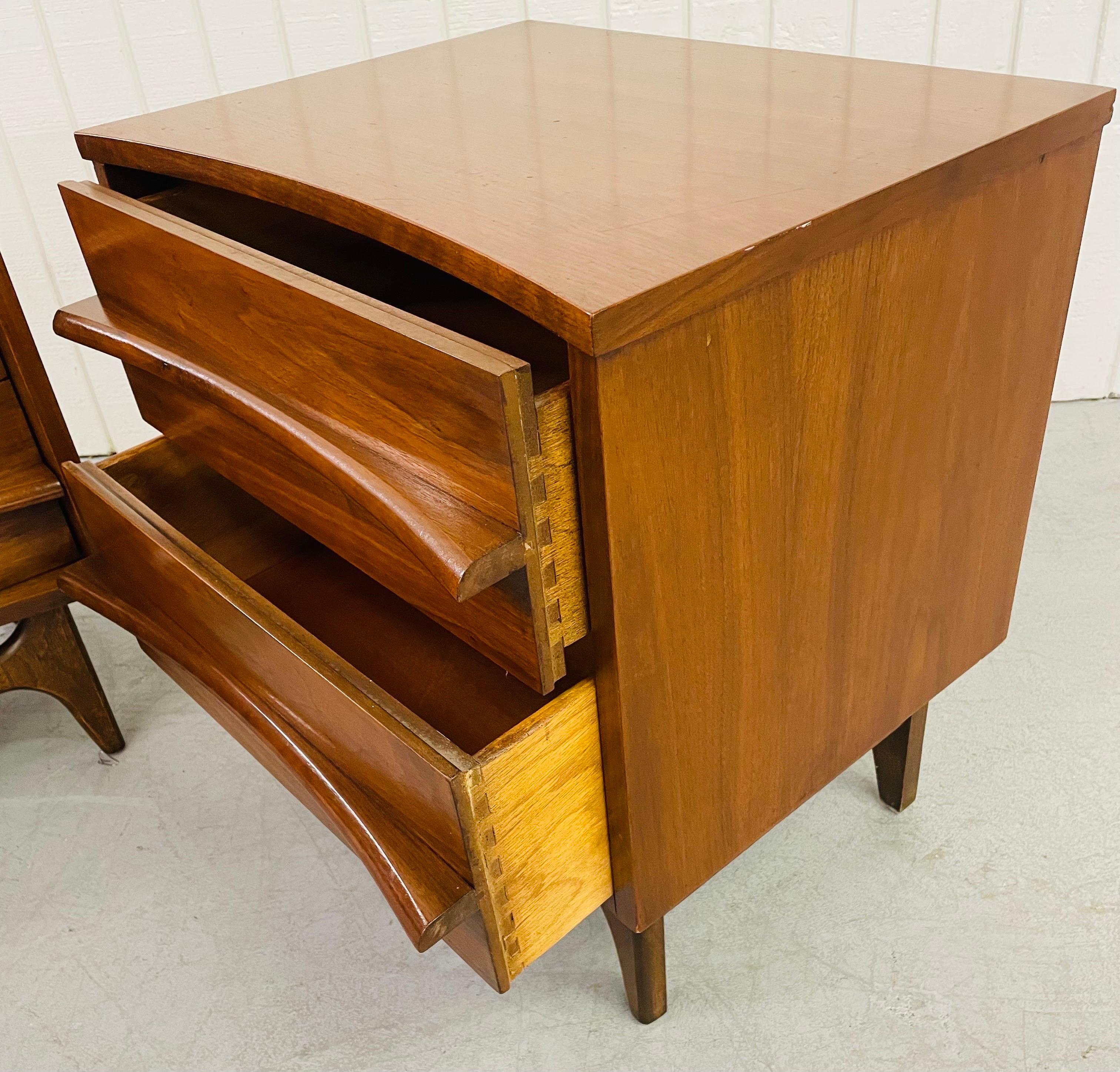 Mid-20th Century Mid-Century Young Manufacturing Walnut Nightstands