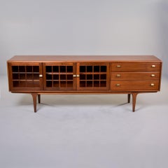 Mid-Century Younger Teak Cabinet with Open Gridwork Doors