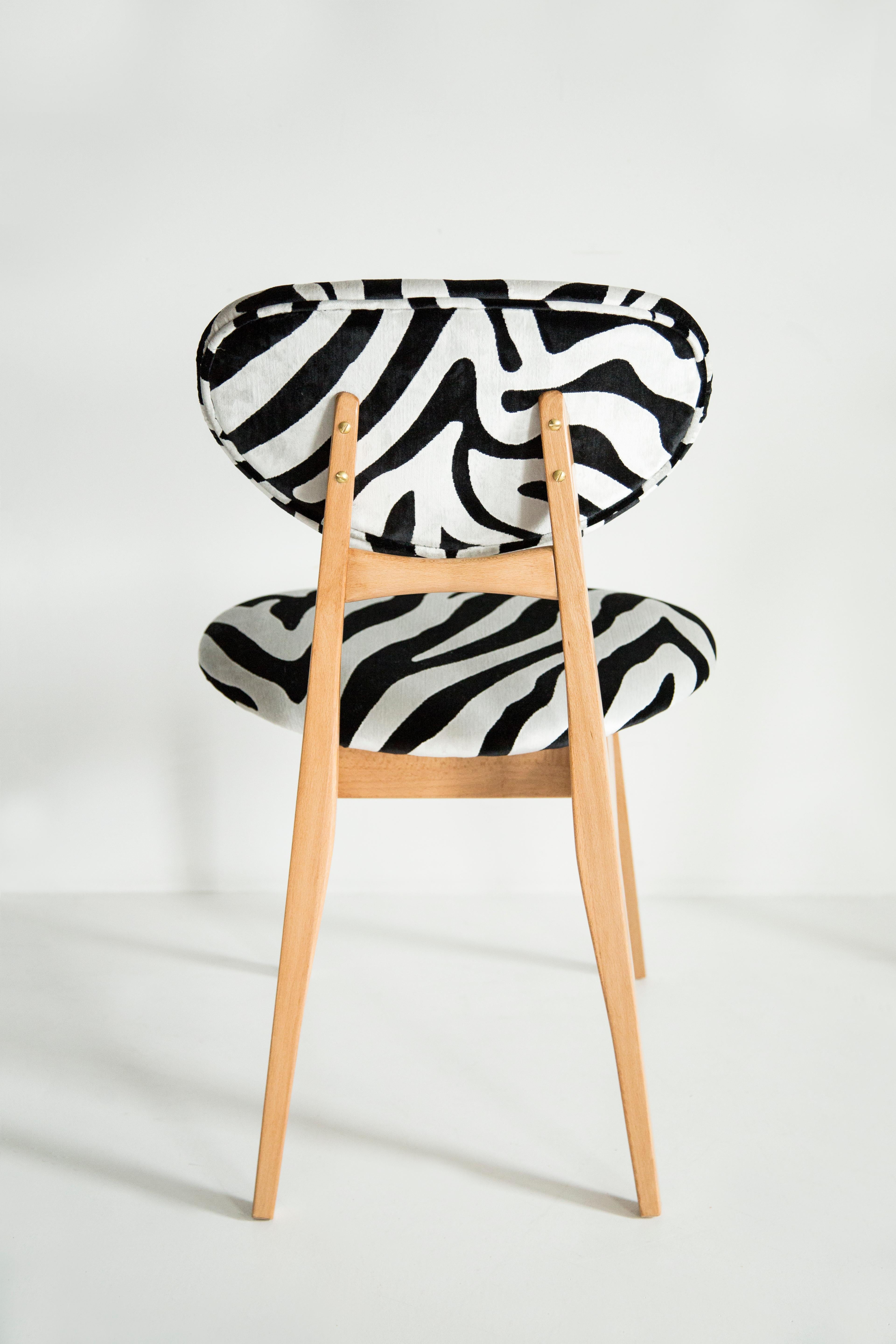 Mid-Century Zebra Chair, Type 200/128, by J. Kedziorek, Europe, 1960s In Excellent Condition For Sale In 05-080 Hornowek, PL