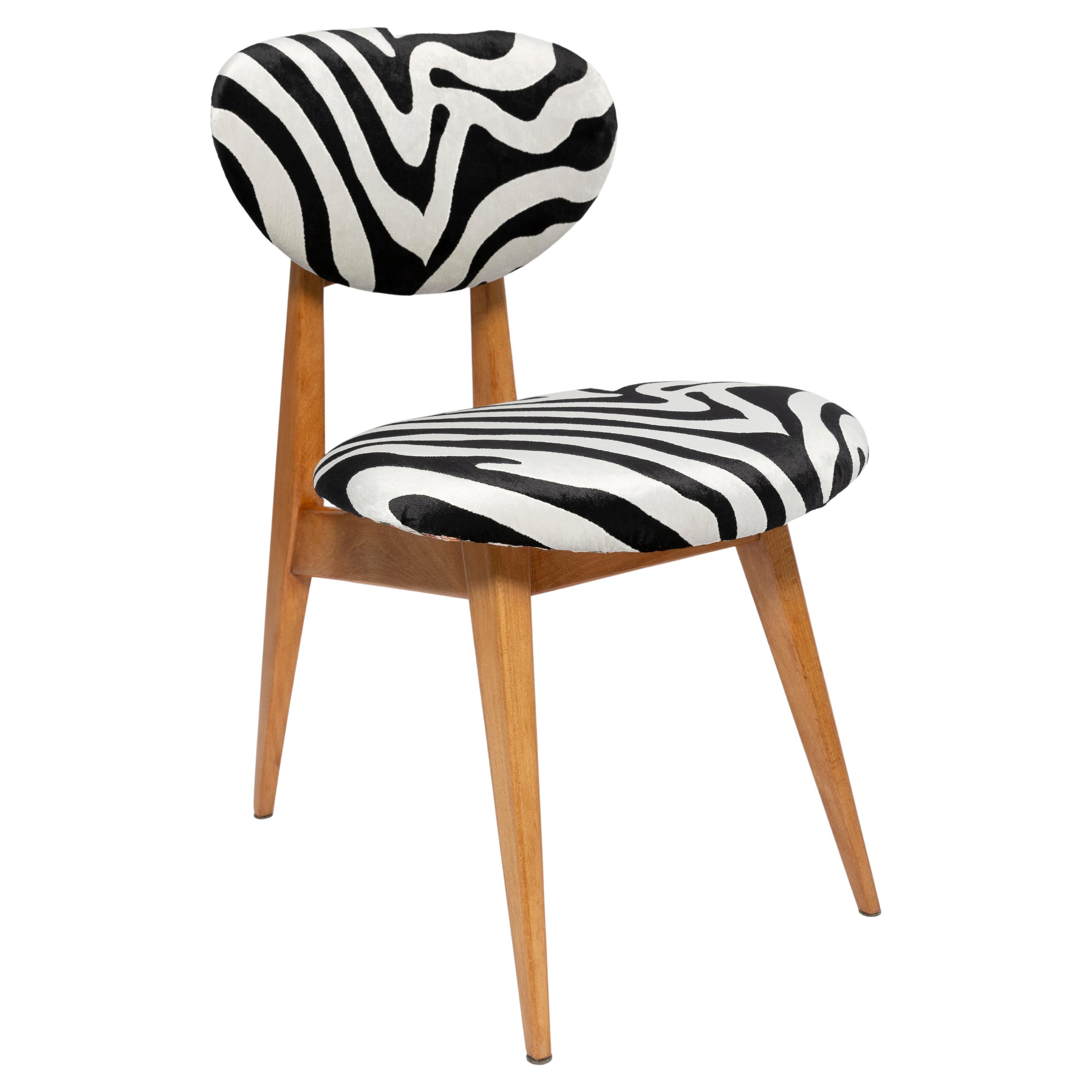 Mid-Century Zebra Chair, Type 200/128, by J. Kedziorek, Europe, 1960s For Sale