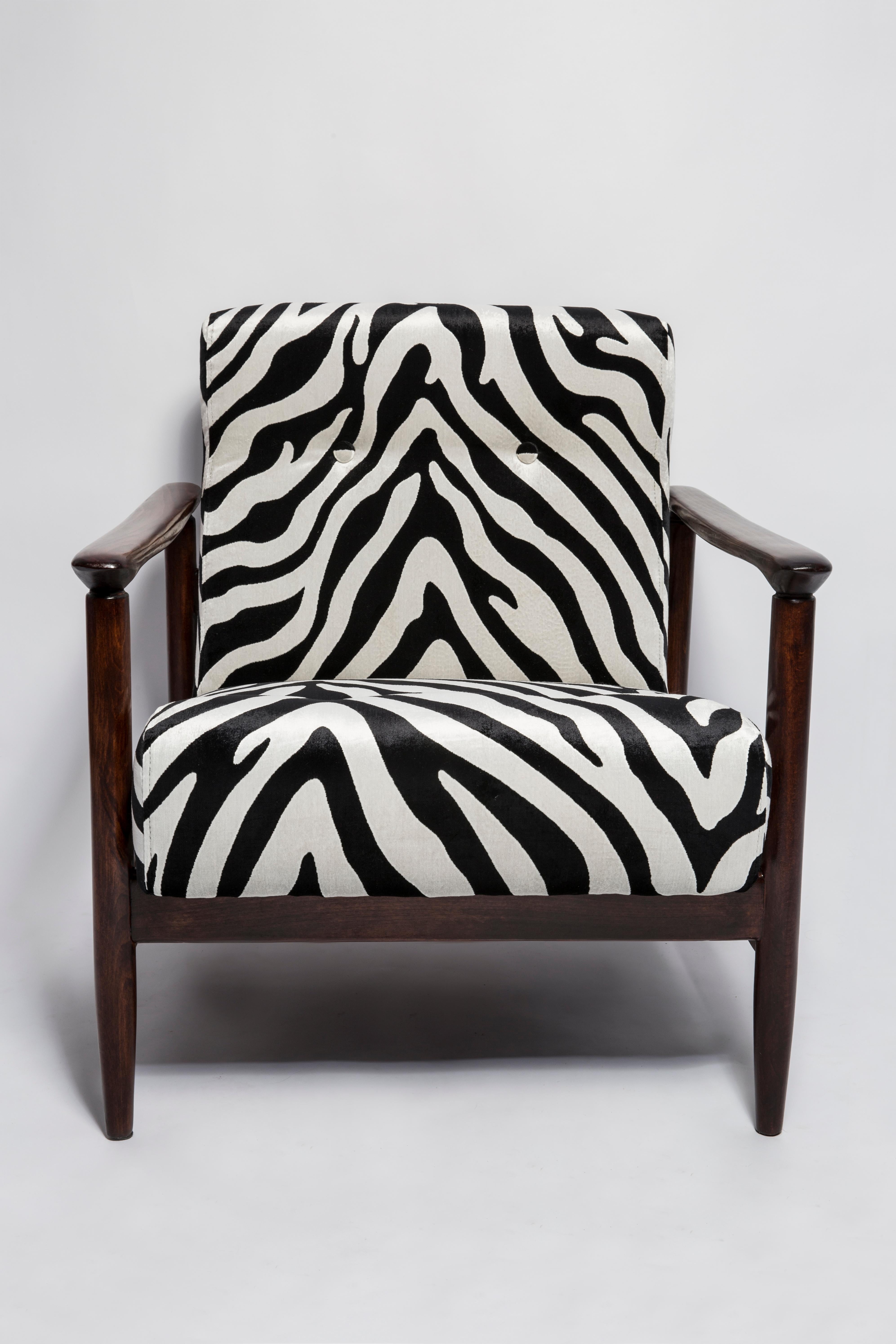 Zebra-Samt-Sessel, GFM 142, Edmund Homa, Europa, 1960er Jahre (20. Jahrhundert) im Angebot