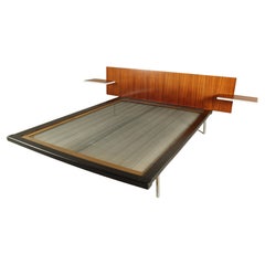 Mid-Century Zebrano Bed by Alfred Hendrickx for Belform, Belgium 1960s