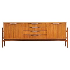 Mid Century Zebrano Credenza by Elliots of Newbury