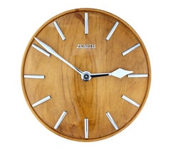 Mid-Century Zenith Oak Wall Clock