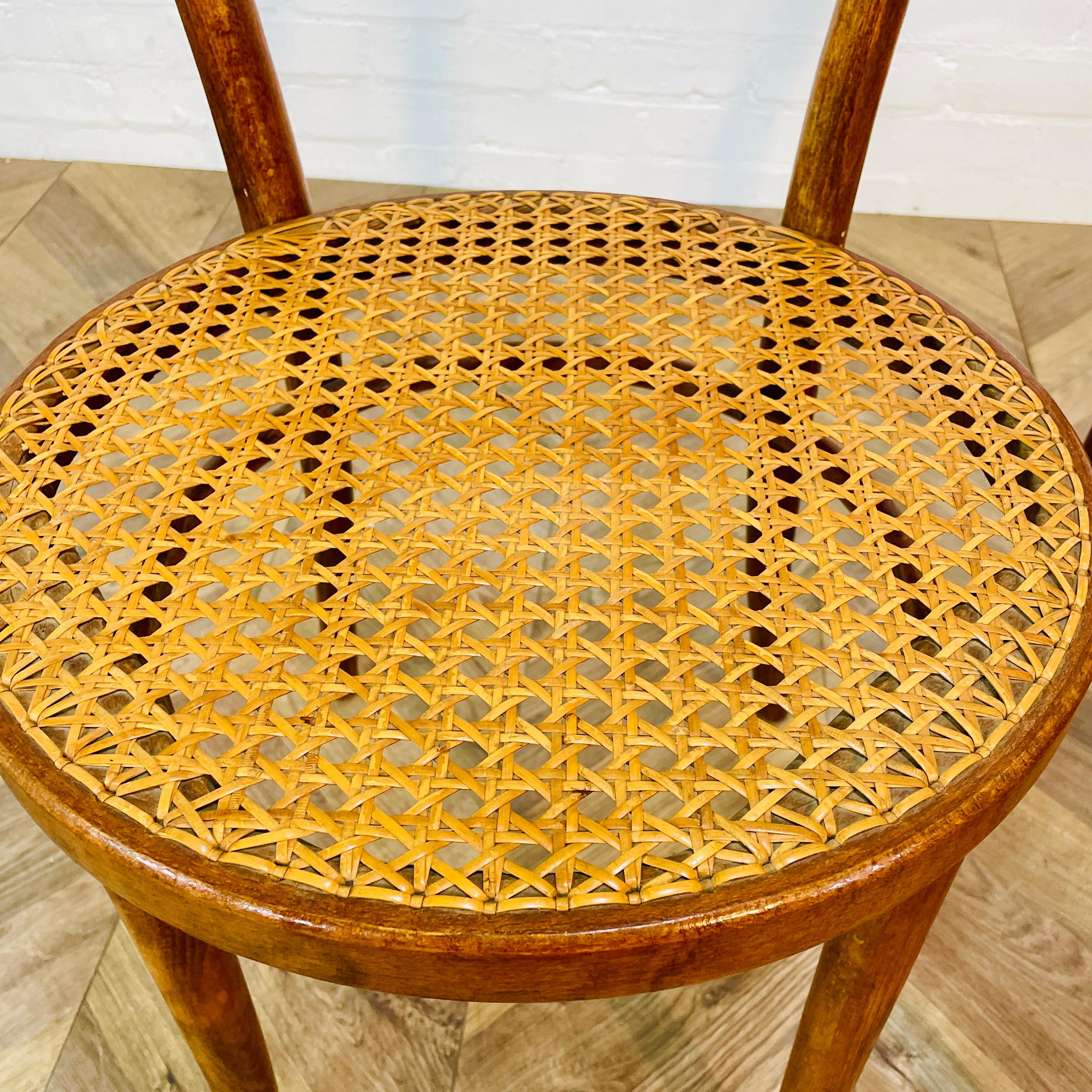 Mid-Century ZPM Radomsko Bentwood + Cane Chairs, Set of 2, 1950s 3