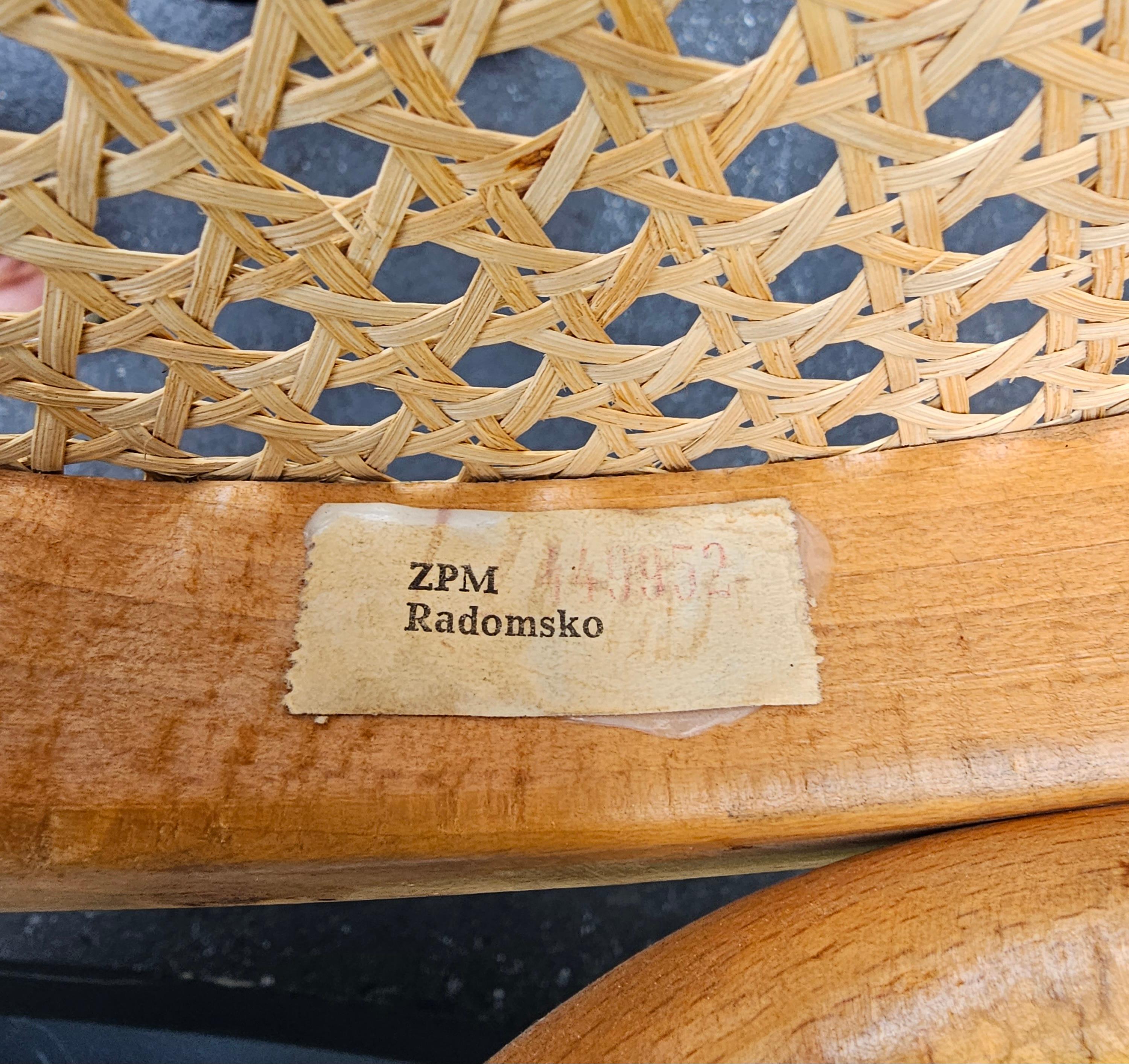 Paire de chaises d'appoint de style bistrot en bois polonais ZPM Radomsko du milieu du siècle dernier  en vente 3