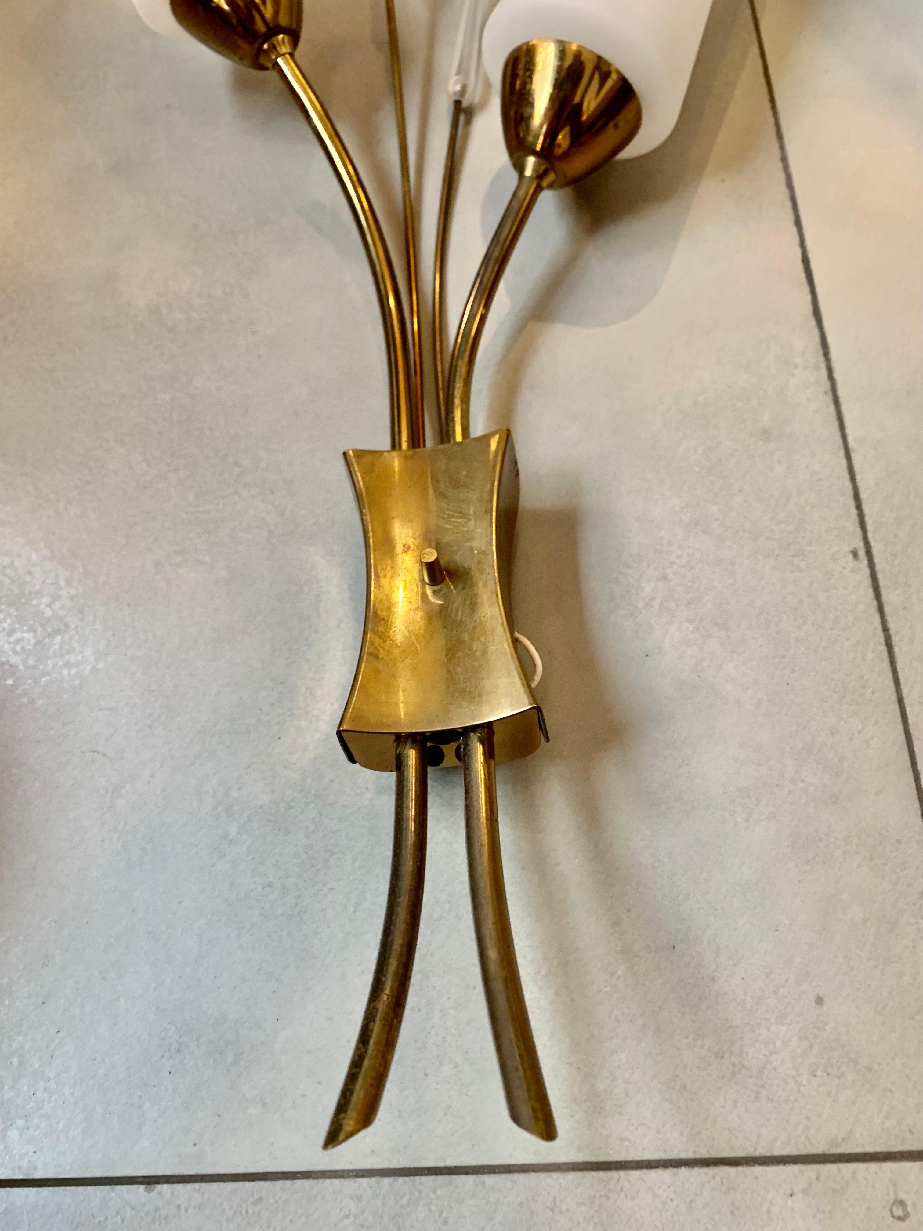 Mid-Centuryfrench Lunel Wall Sconces, 1950 For Sale 8